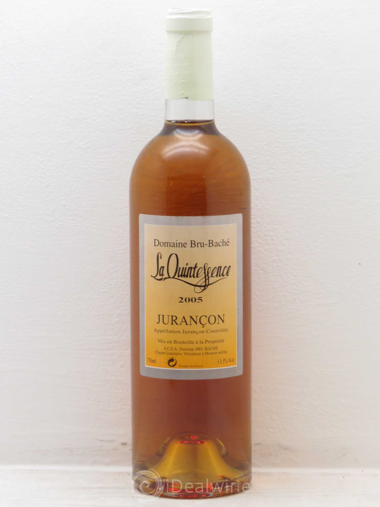 Jurançon Bru Bache Quintessence 2005 - Posten von 1 Flasche - 0