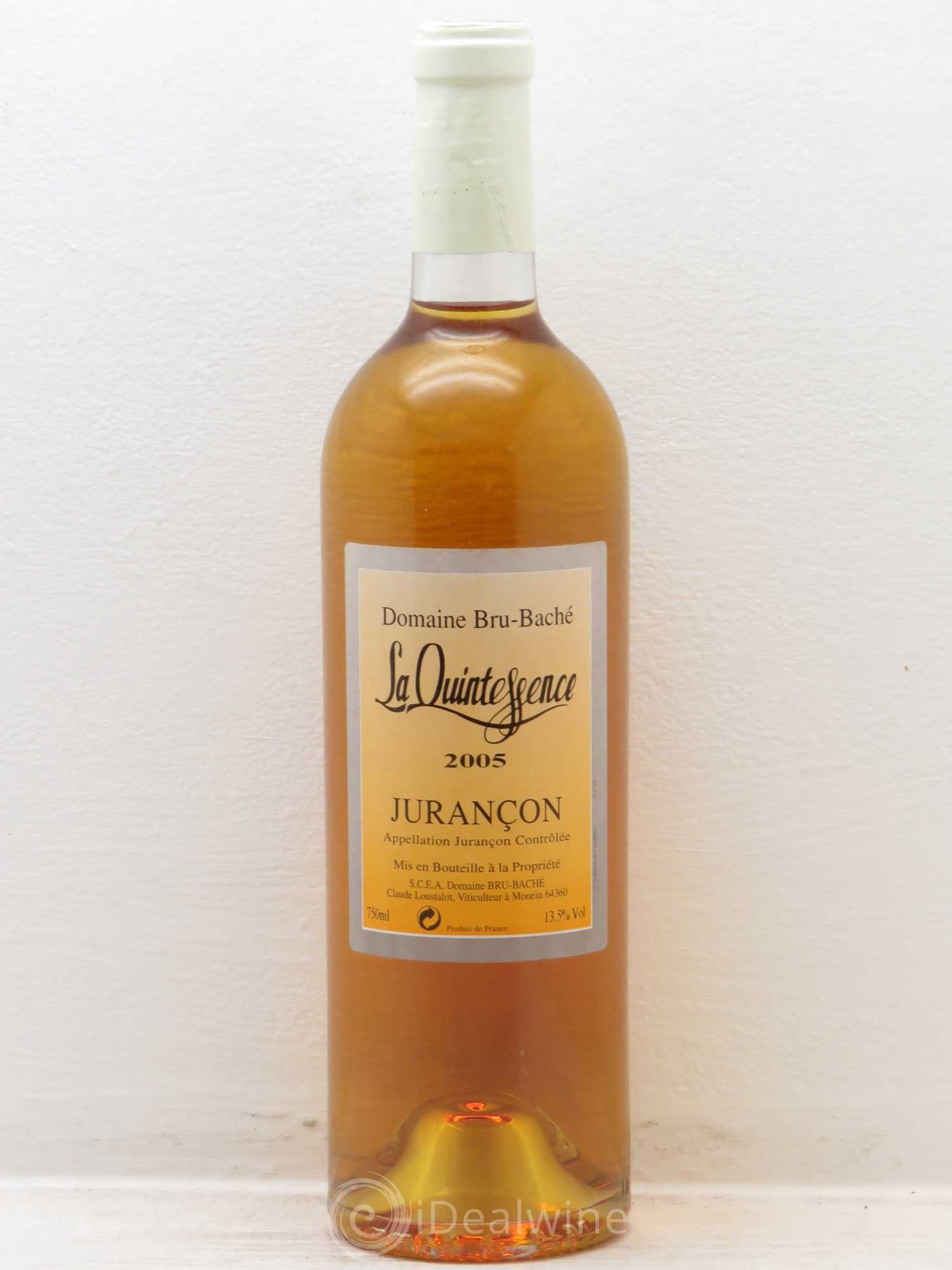 Jurançon Bru Bache Quintessence 2005 - Posten von 1 Flasche - 0