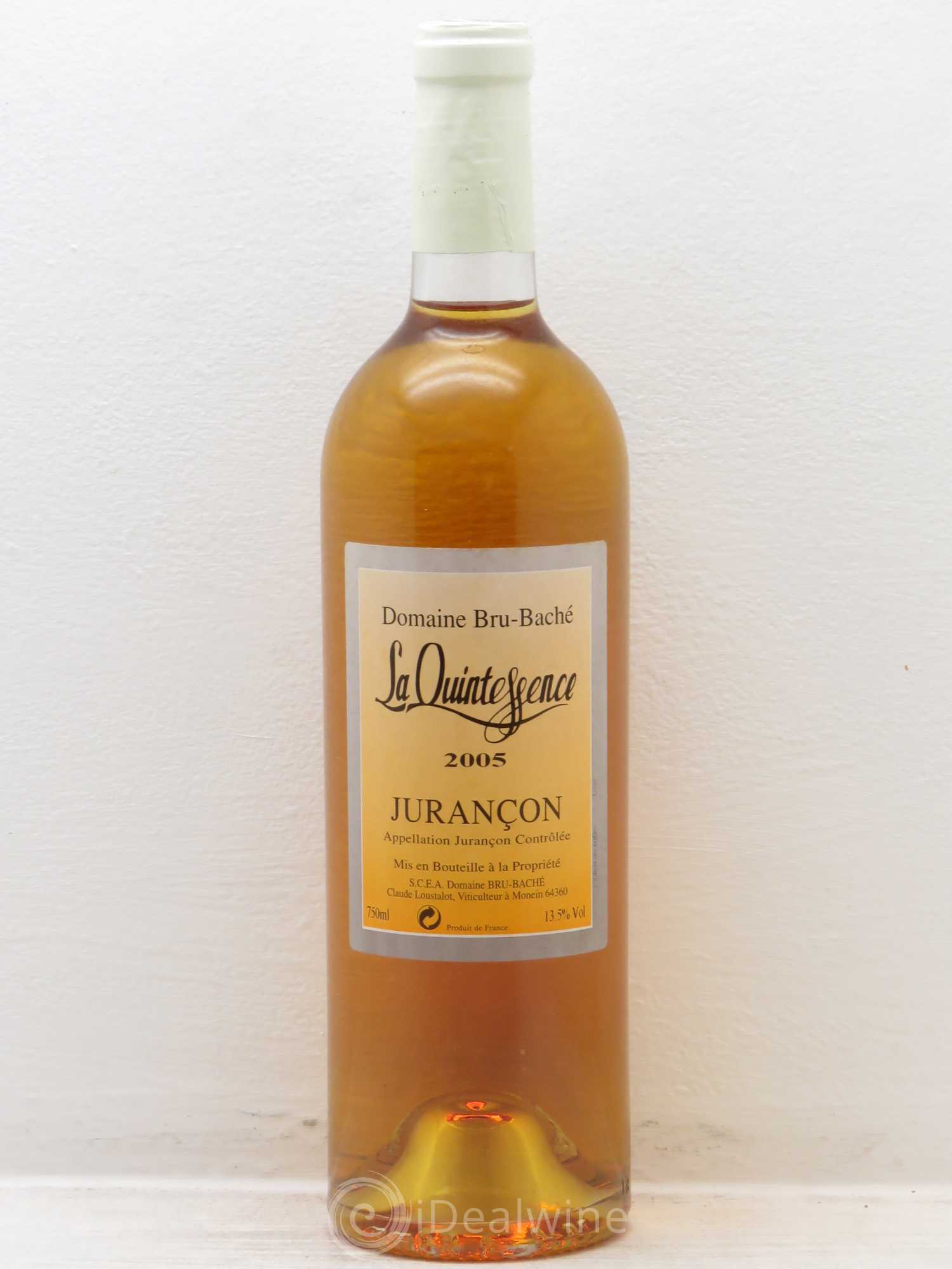 Jurançon Bru Bache Quintessence 2005 - Posten von 1 Flasche - 0