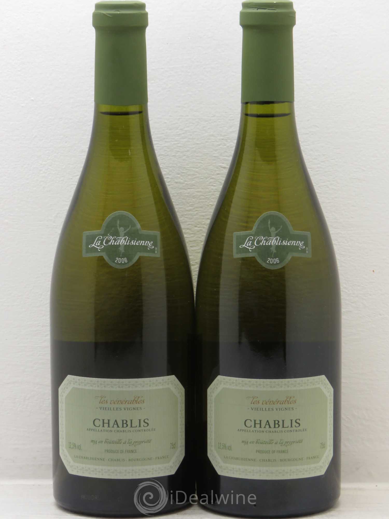 Chablis Les Vénérables Vieilles Vignes - La Chablisienne (sans prix de réserve) 2006 - Posten von 2 Flaschen - 0