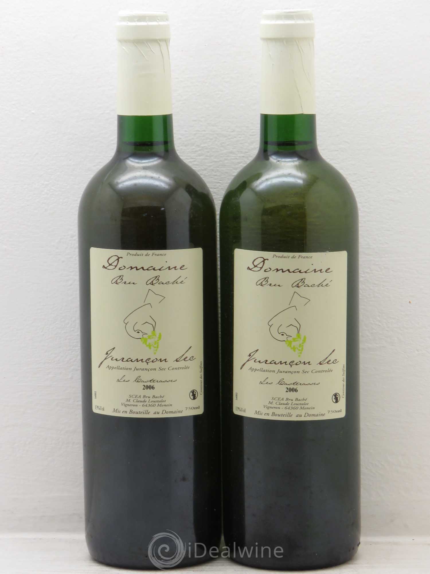 Jurançon Bru Bache Casterasses (Sec) (sans prix de réserve) 2006 - Posten von 2 Flaschen - 0