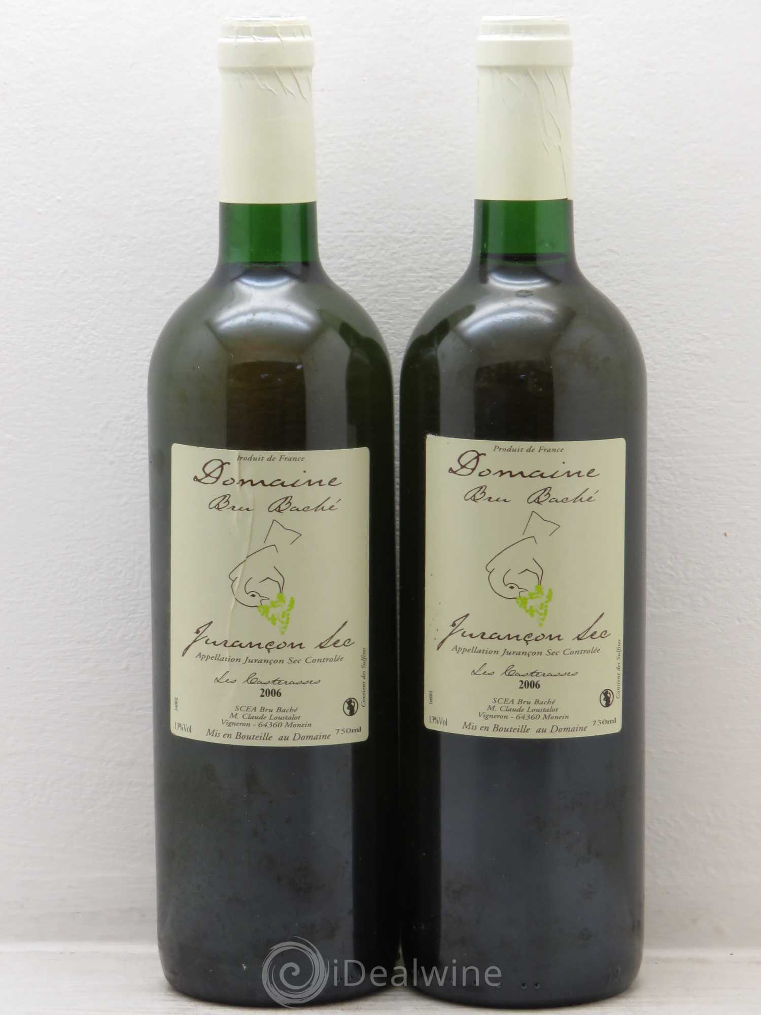 Jurançon Bru Bache Casterasses (Sec) (sans prix de réserve) 2006 - Posten von 2 Flaschen - 0
