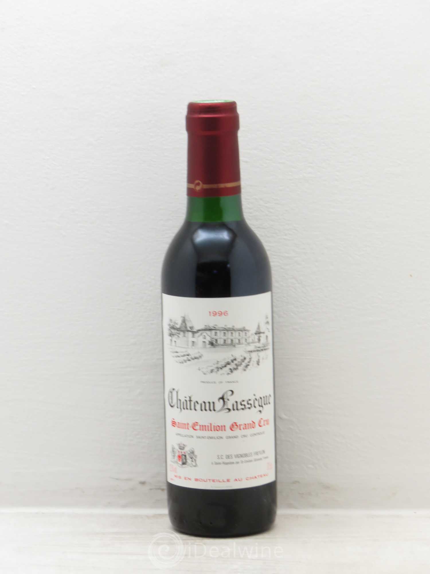 Saint-Émilion Château Lassegue (sans prix de réserve) 1996 - Posten von 1 Demi-Flasche - 0