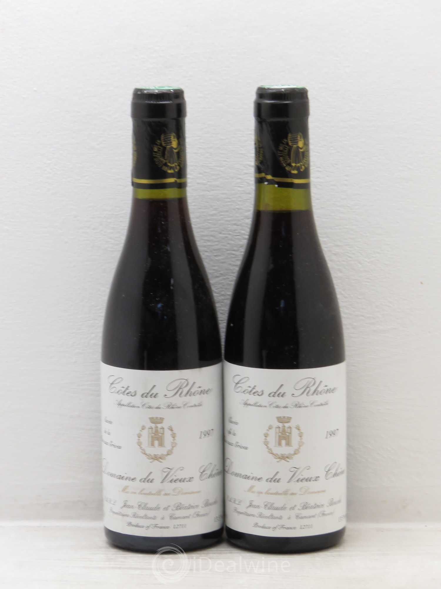 Côtes-du-Rhône Cuvée de La Haie aux Grives Domaine du Vieux Chêne (sans prix de réserve) 1997 - Posten von 2 Demi-Flaschen - 0