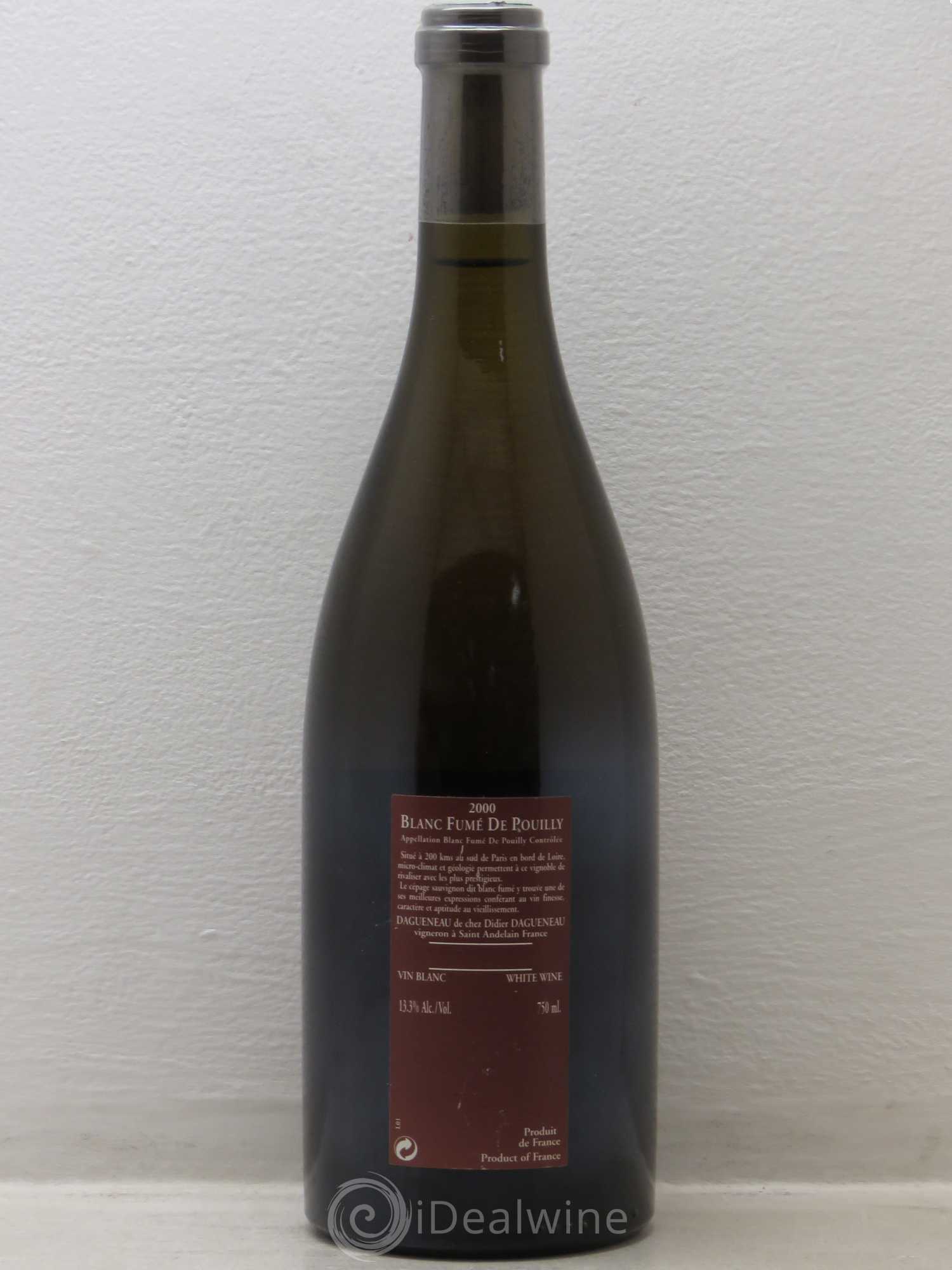 Vin de France (anciennement Pouilly-Fumé) Pur Sang Dagueneau (Domaine Didier - Louis-Benjamin) 2000 - Lot de 1 bouteille - 1