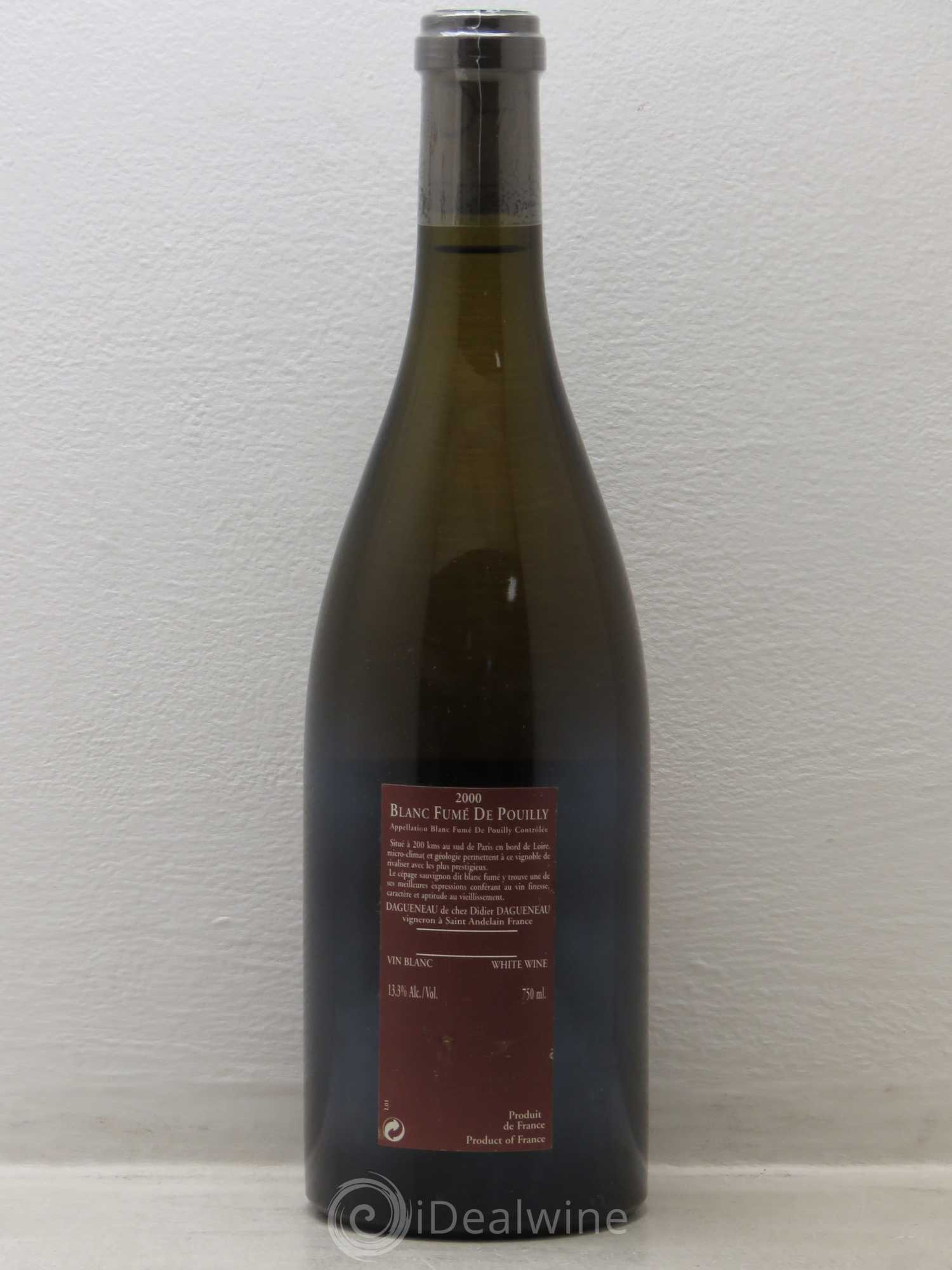 Vin de France (anciennement Pouilly-Fumé) Pur Sang Dagueneau (Domaine Didier - Louis-Benjamin) 2000 - Lot de 1 bouteille - 1