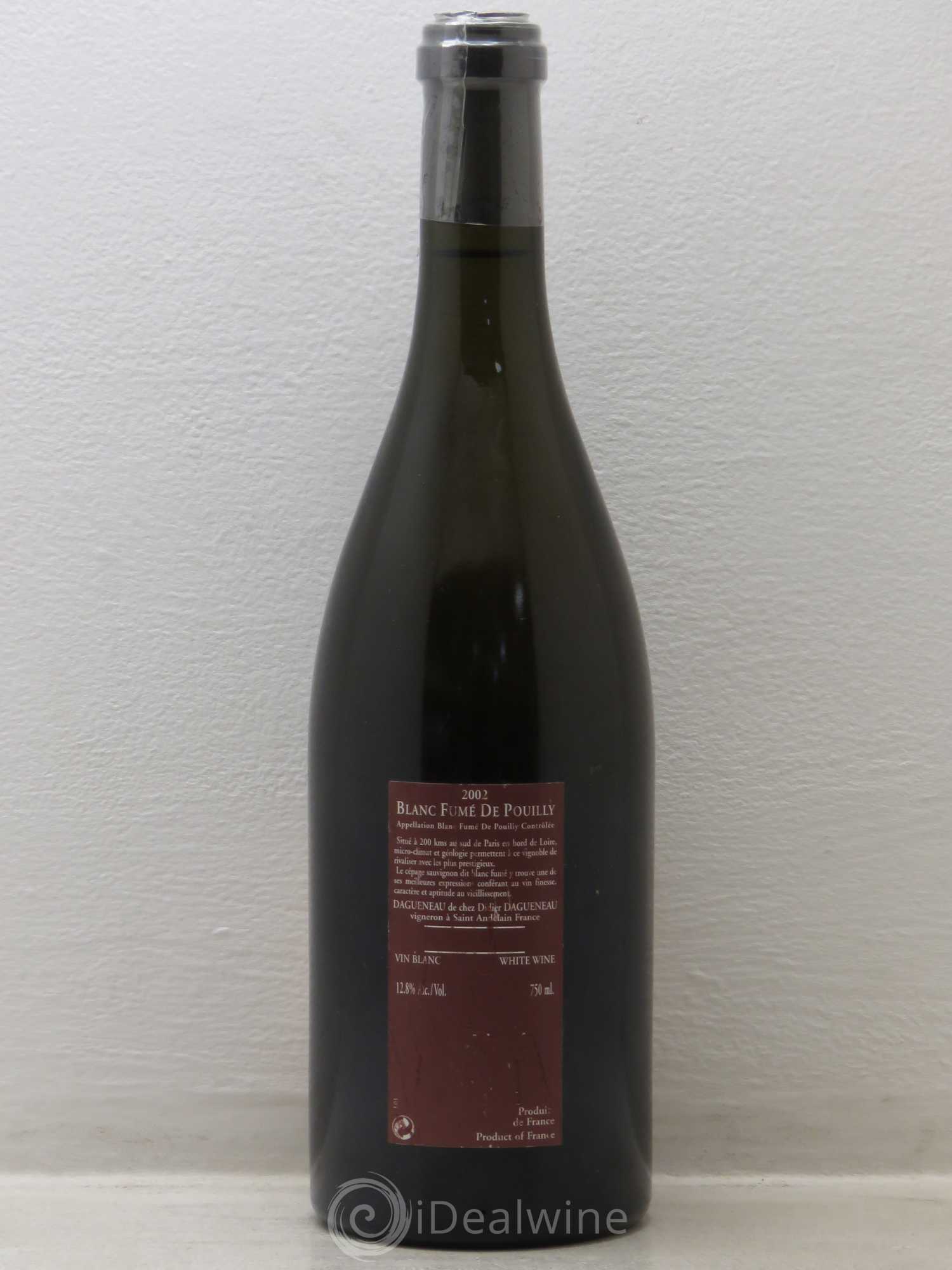Vin de France (anciennement Pouilly-Fumé) Pur Sang Dagueneau (Domaine Didier - Louis-Benjamin) 2002 - Lot de 1 bouteille - 1
