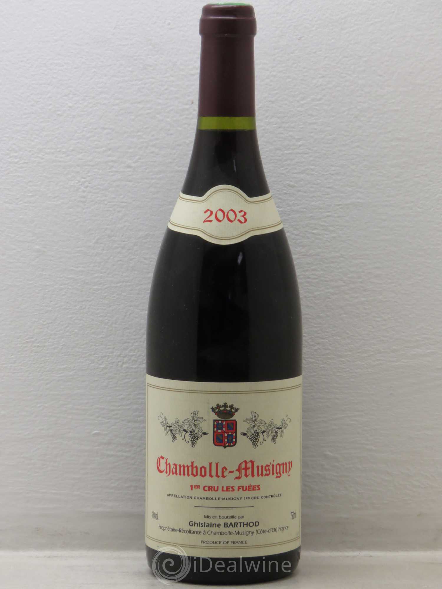 Chambolle-Musigny 1er Cru Les Fuées - Ghislaine Barthod 2003 - Posten von 1 Flasche - 0