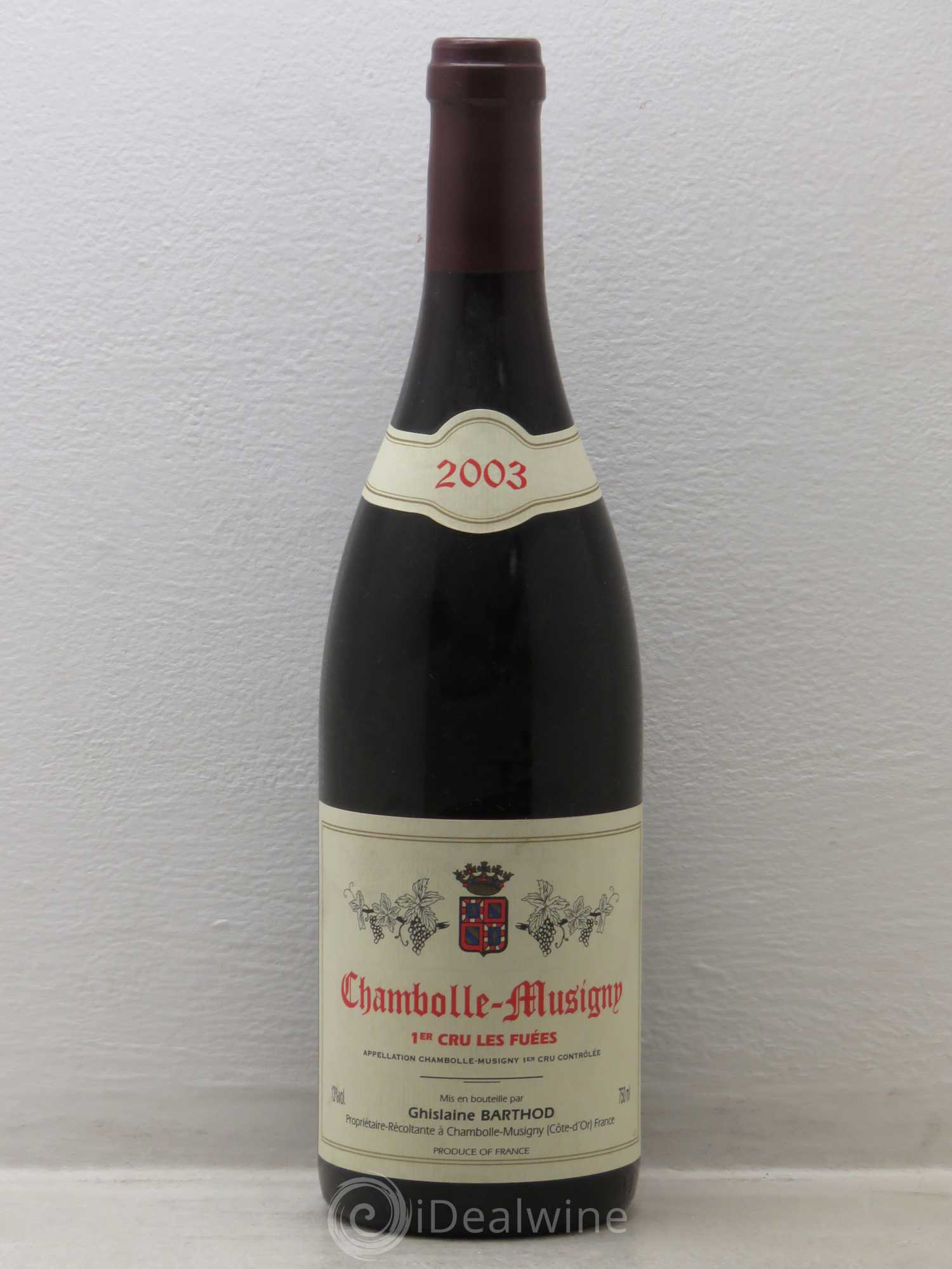Chambolle-Musigny 1er Cru Les Fuées - Ghislaine Barthod 2003 - Posten von 1 Flasche - 0