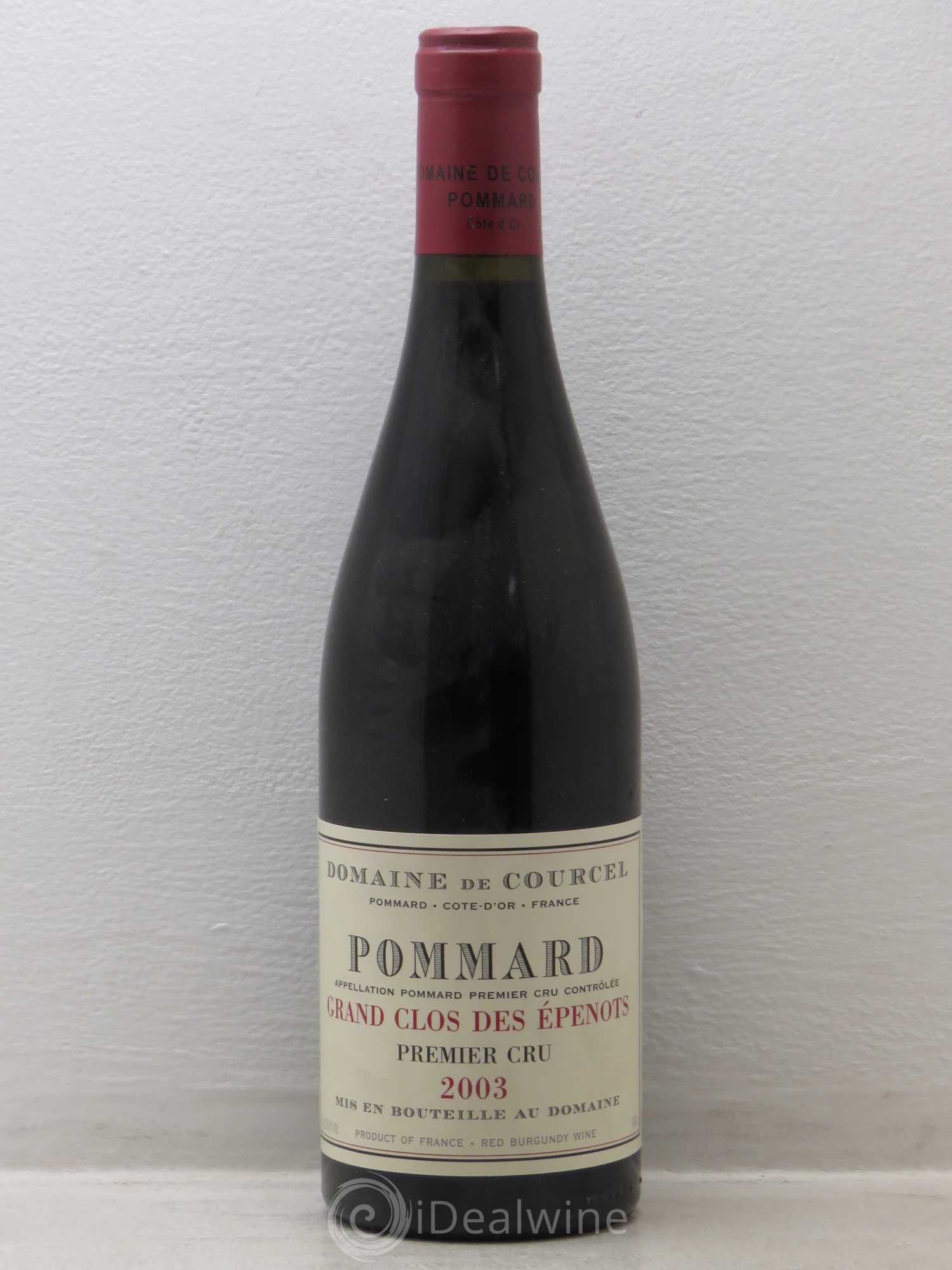 Pommard 1er Cru Grand Clos des Epenots de Courcel (Domaine) 2003 - Lot de 1 bouteille - 0