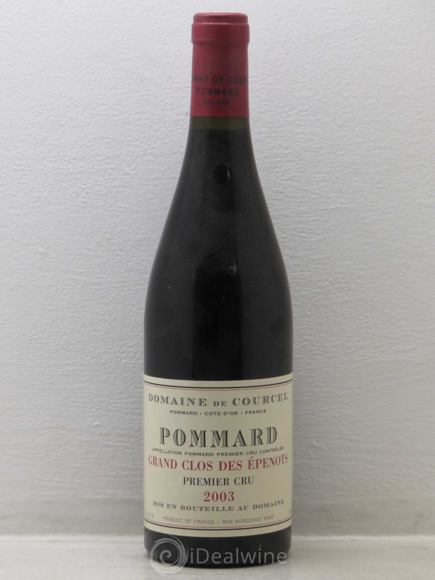 Pommard 1er Cru Grand Clos des Epenots de Courcel (Domaine) 2003 - Lot de 1 bouteille - 0