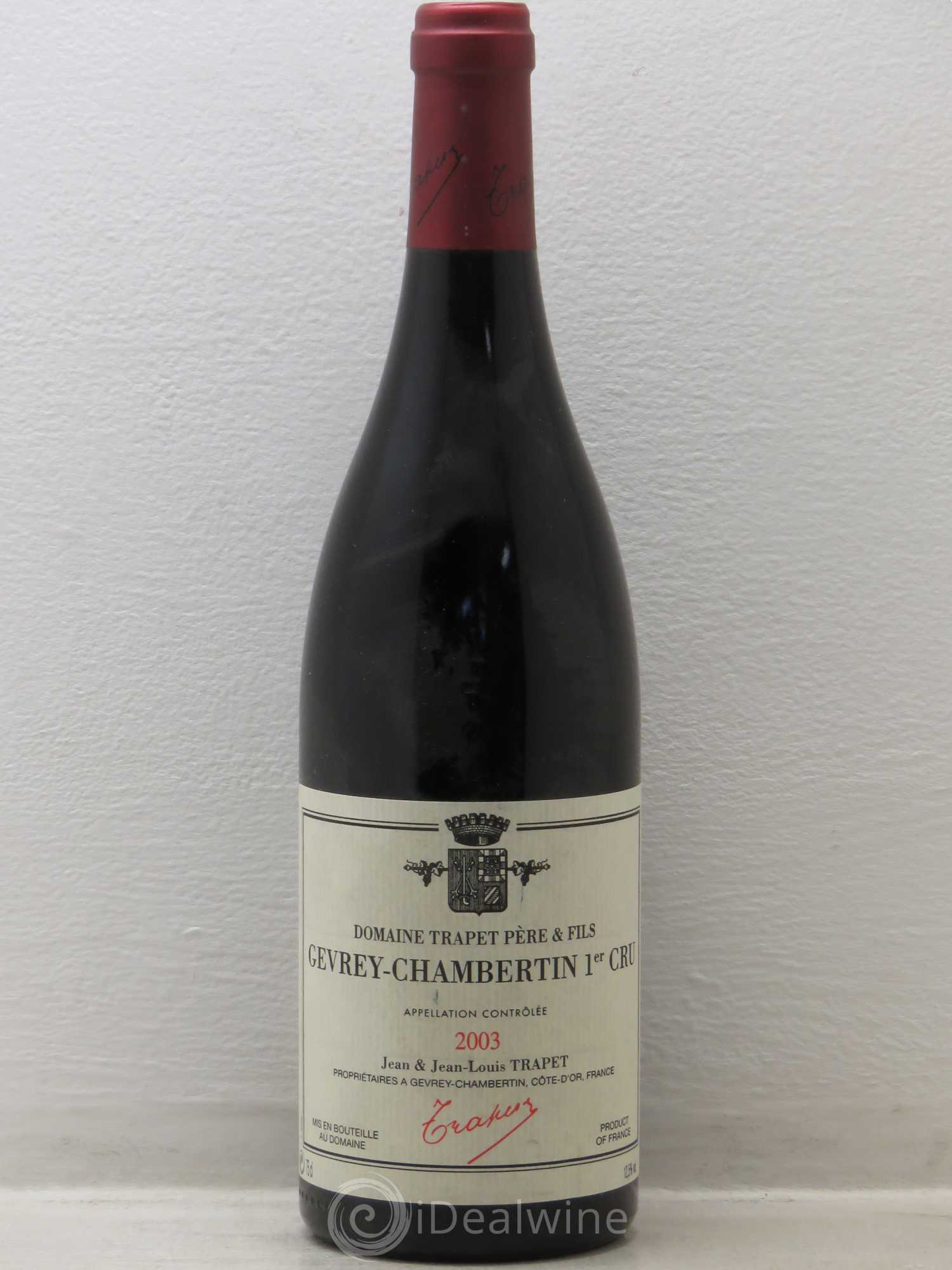 Gevrey-Chambertin 1er Cru Trapet (sans prix de réserve) 2003 - Posten von 1 Flasche - 0