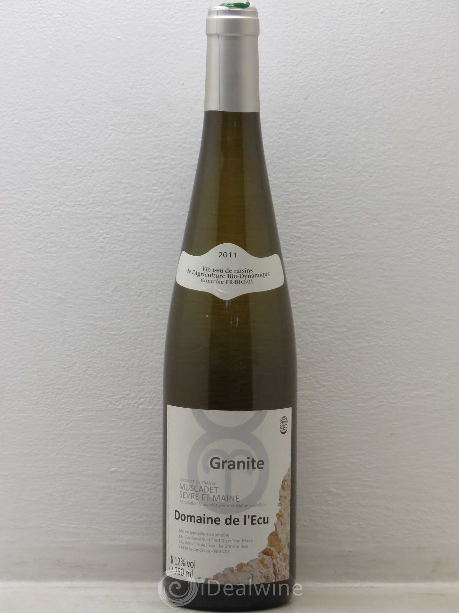 Vin de France (anciennement Muscadet-Sèvre-et-Maine) Expression de Granite Domaine de L'Ecu (sans prix de réserve) 2011 - Lot de 1 bouteille - 0