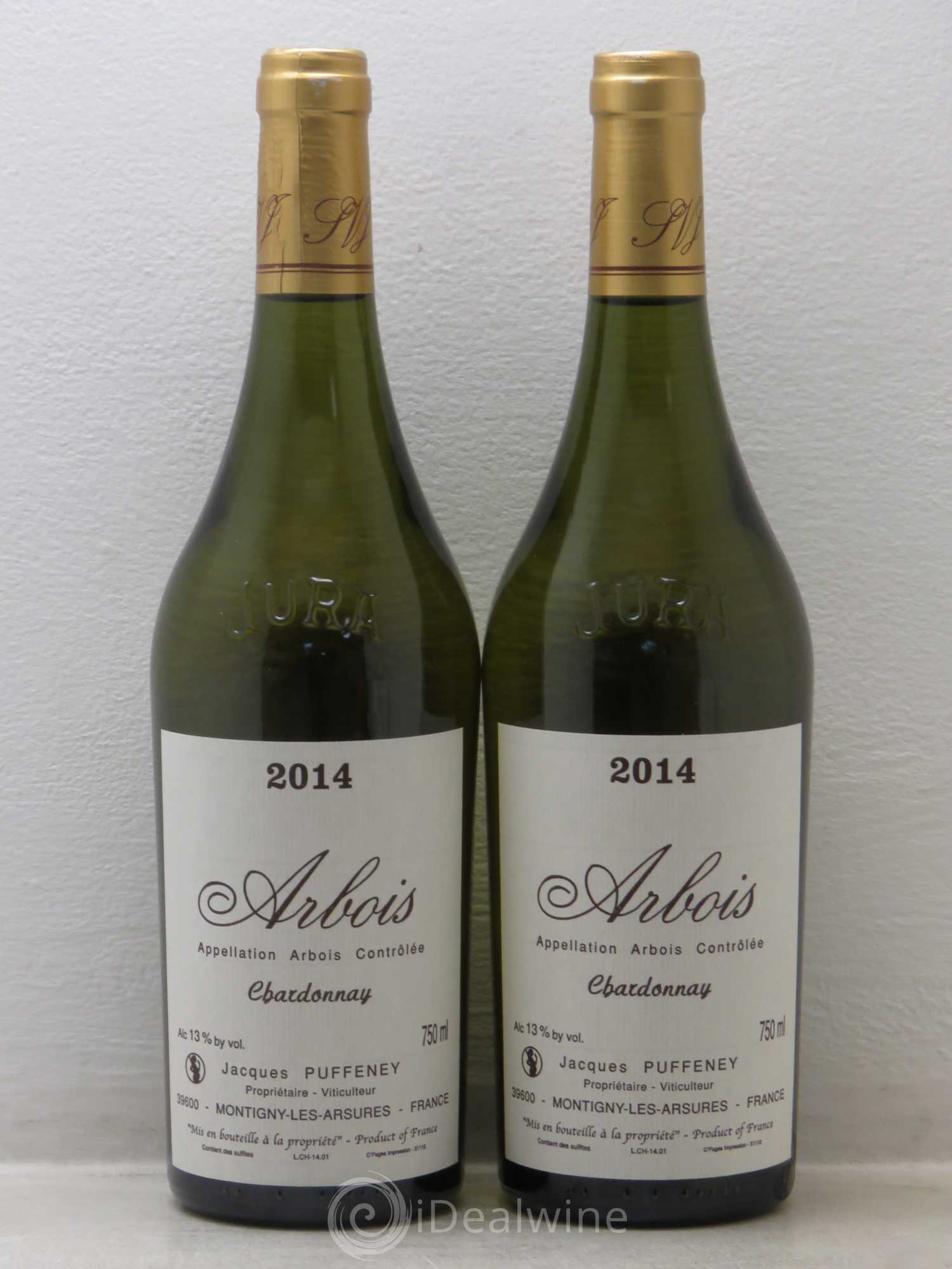 Arbois Chardonnay - Puffeney (sans prix de réserve) 2014 - Posten von 2 Flaschen - 0