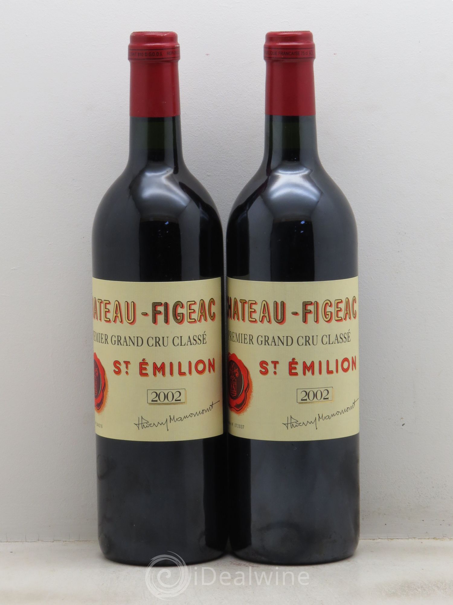 Château Figeac 1er Grand Cru Classé A 2002 - Lot de 2 bouteilles - 0