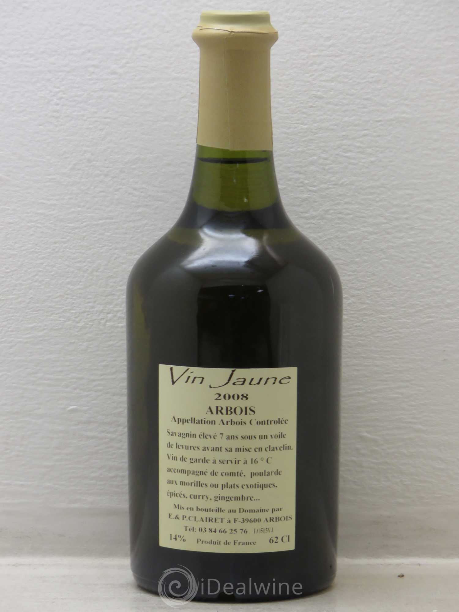 Arbois Vin Jaune domaine de la Tournelle (sans prix de réserve) 2008 - Posten von 1 Flasche - 1