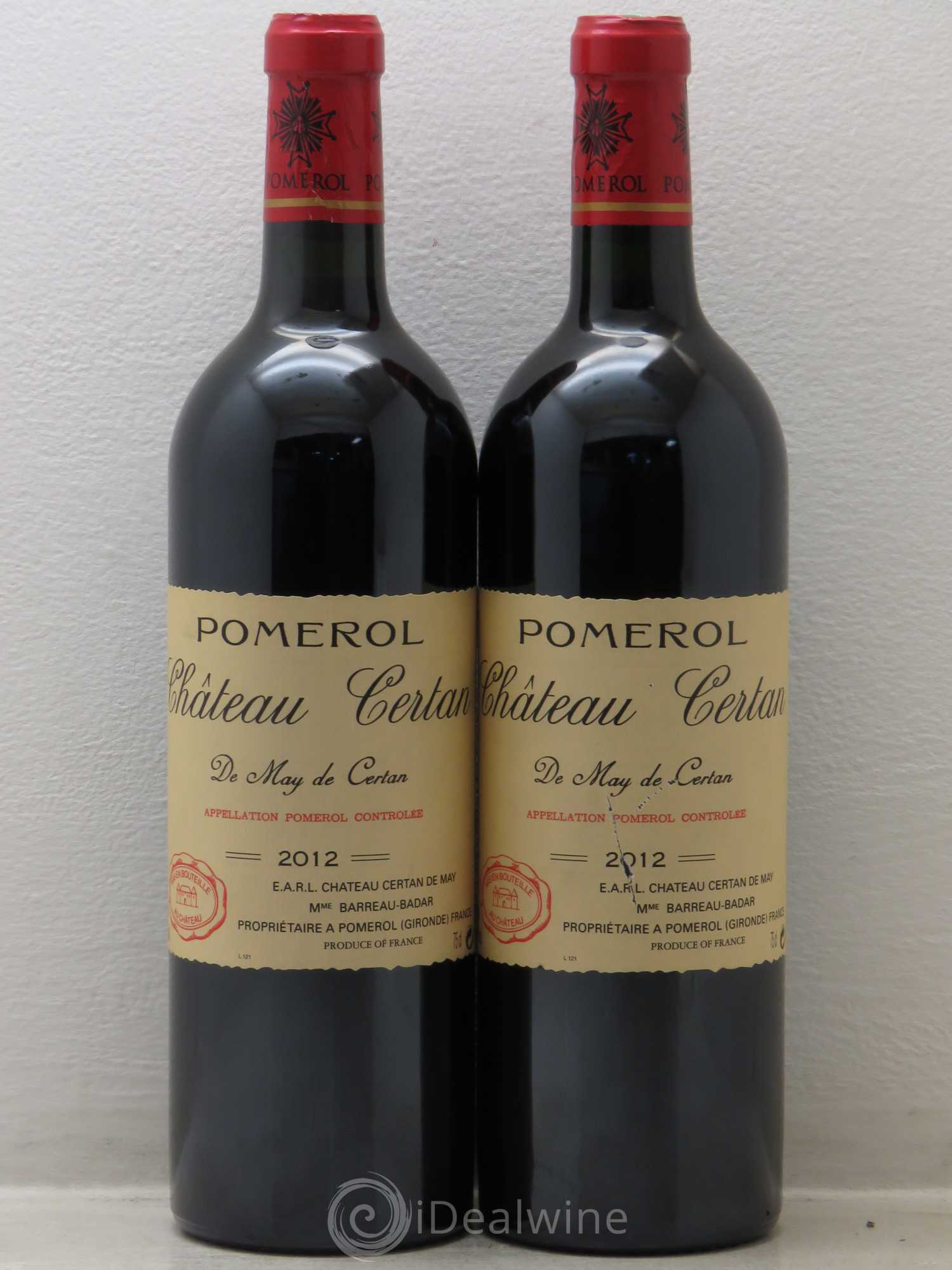 Château Certan de May 2012 - Lot de 2 bouteilles - 0
