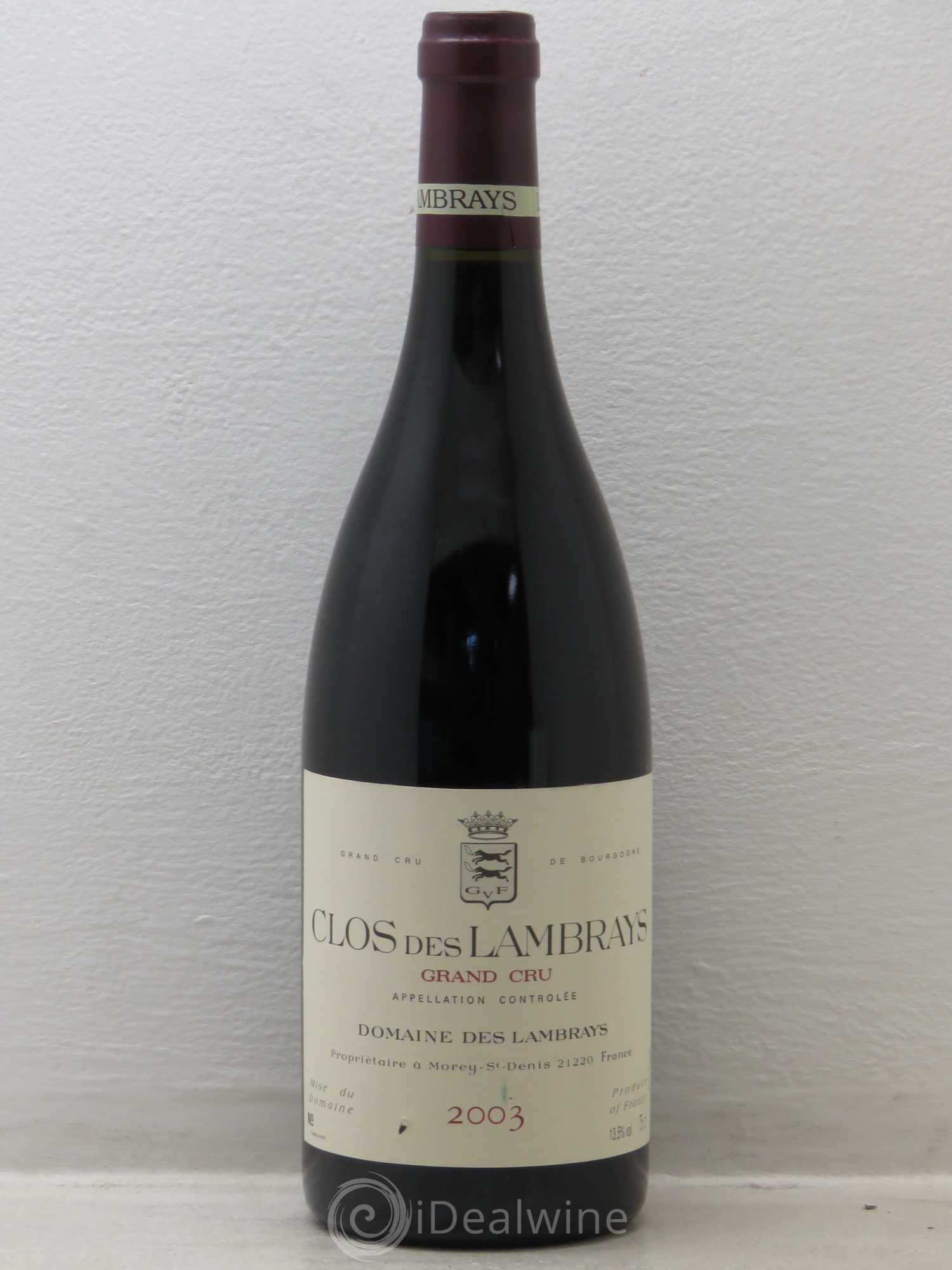 Clos des Lambrays Grand Cru Domaine des Lambrays 2003 - Lot de 1 bouteille - 0