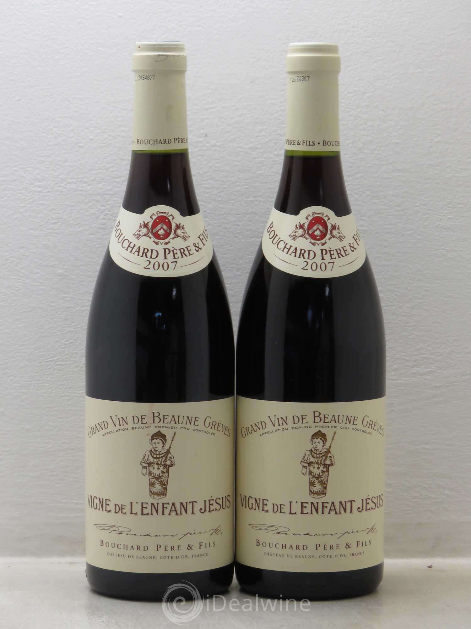 Beaune 1er Cru Grèves - Vigne de l'Enfant Jésus Bouchard Père & Fils 2007 - Lot de 2 bouteilles - 0