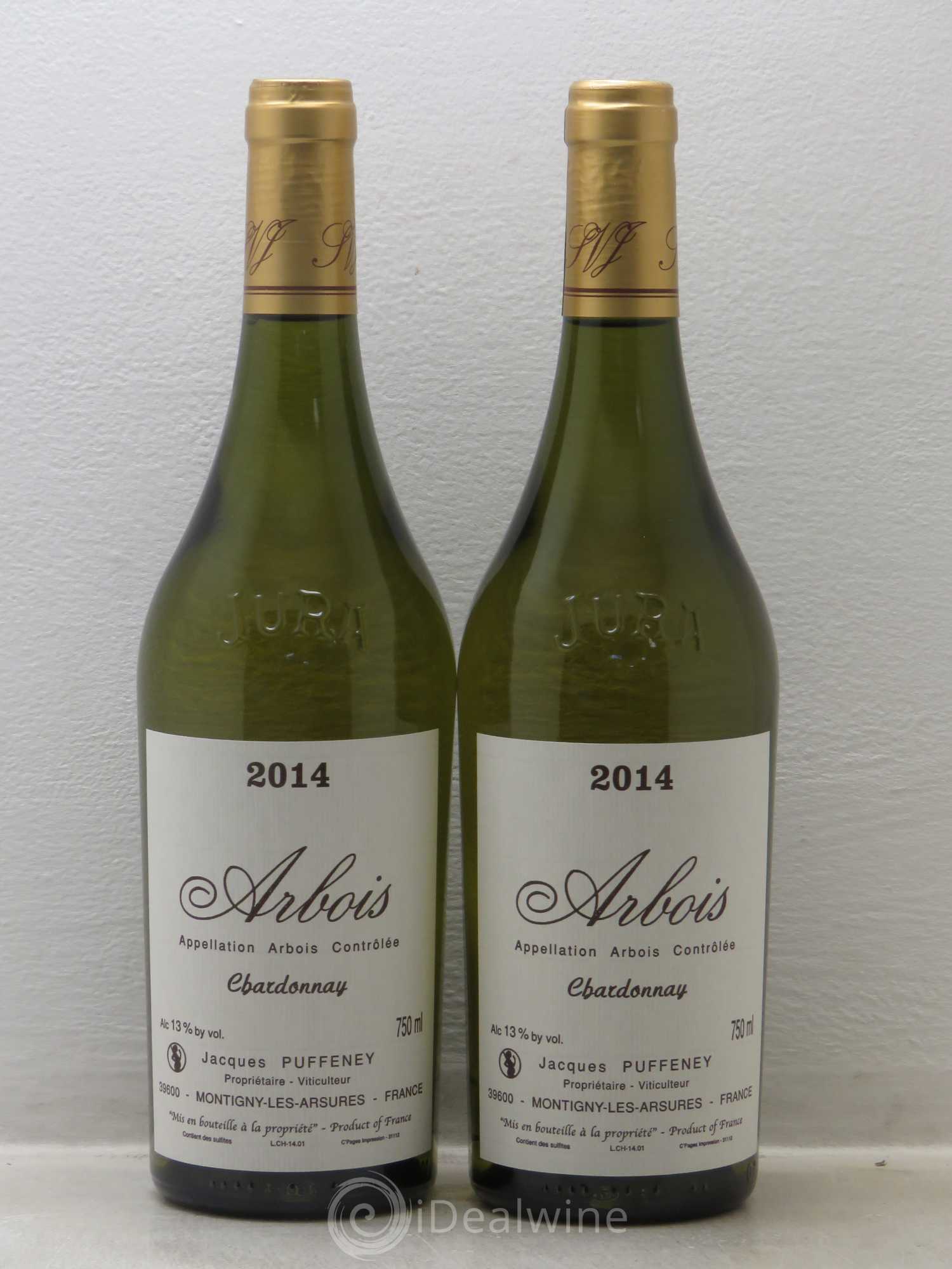Arbois Chardonnay - Puffeney (sans prix de réserve) 2014 - Posten von 2 Flaschen - 0