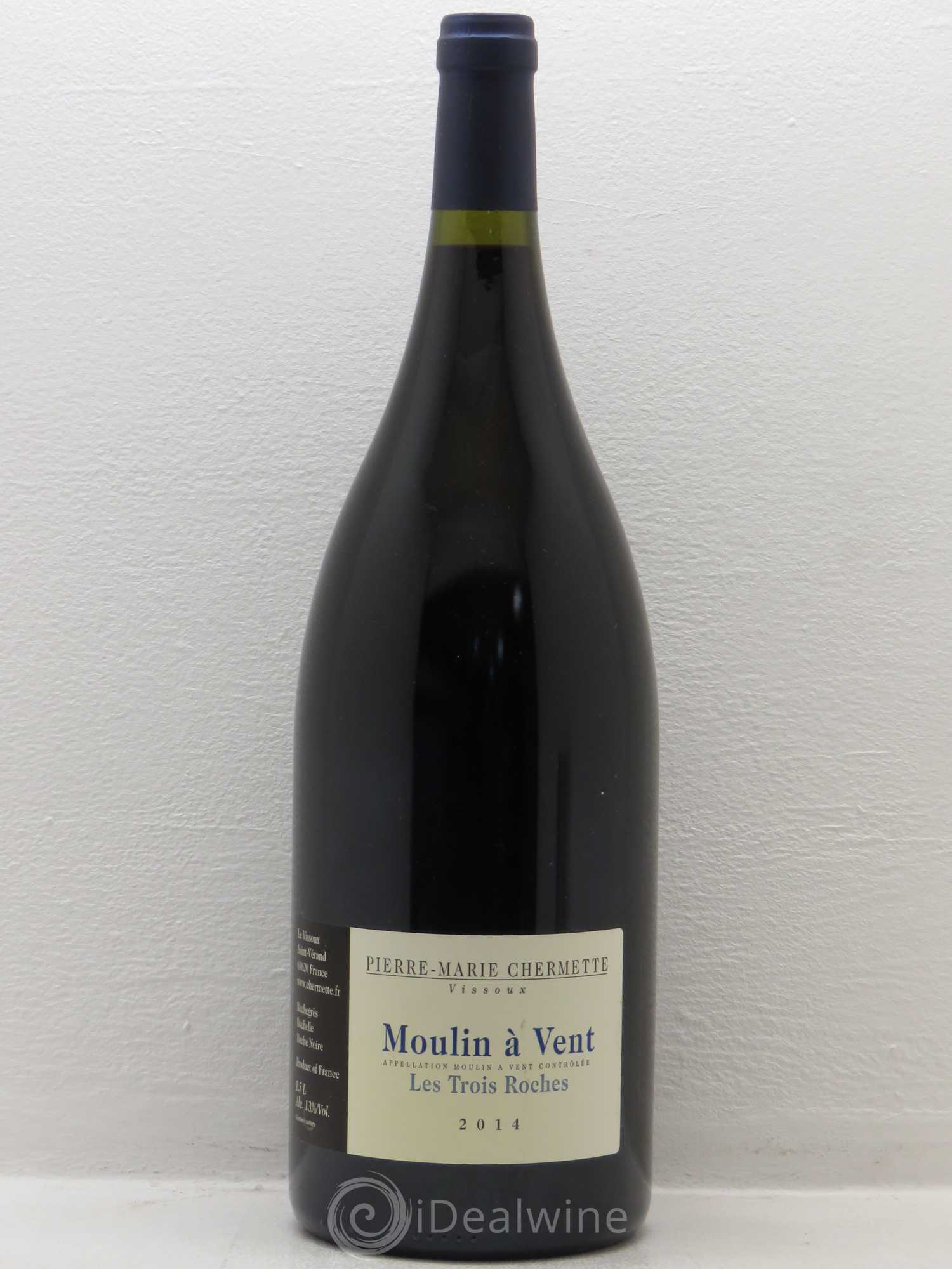 Moulin-à-Vent Les Trois Roches Domaine du Vissoux - P-M. Chermette (sans prix de réserve) 2014 - Lot de 1 magnum - 0