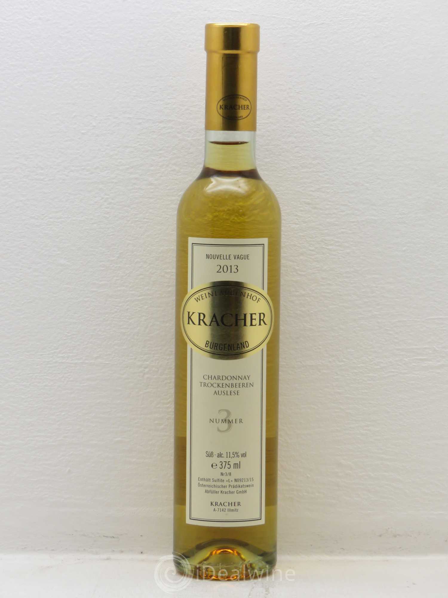 Autriche Kracher Chardonnay TBA Nouvelle vague n°3 2013 - Posten von 1 Demi-Flasche - 0
