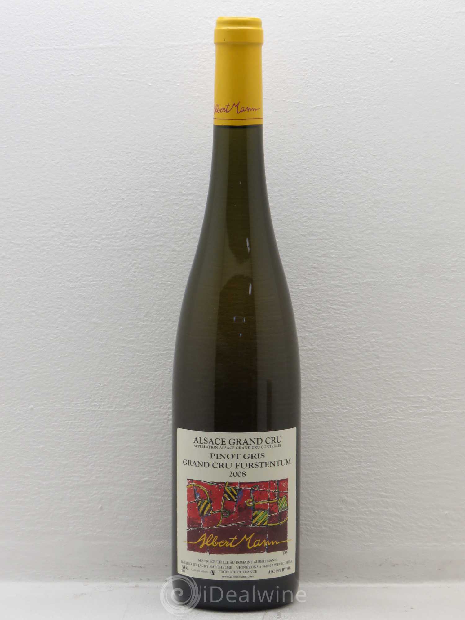Pinot Gris Furstentum A. Mann grand Cru 2008 - Posten von 1 Flasche - 0