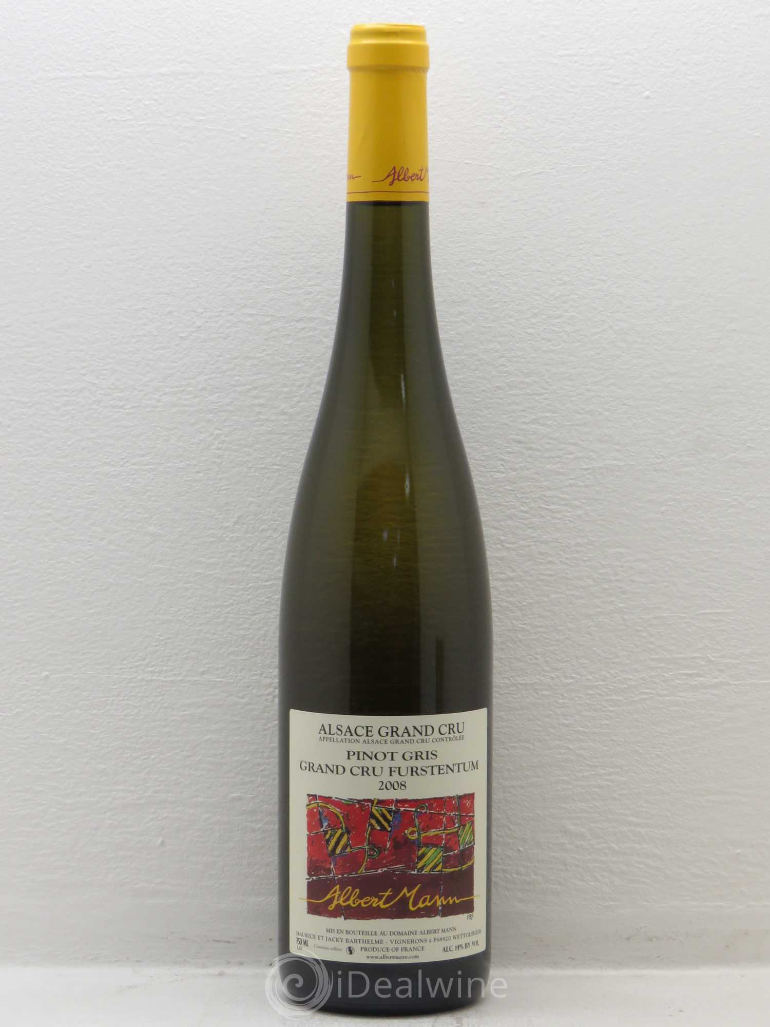 Pinot Gris Furstentum A. Mann grand Cru 2008 - Posten von 1 Flasche - 0