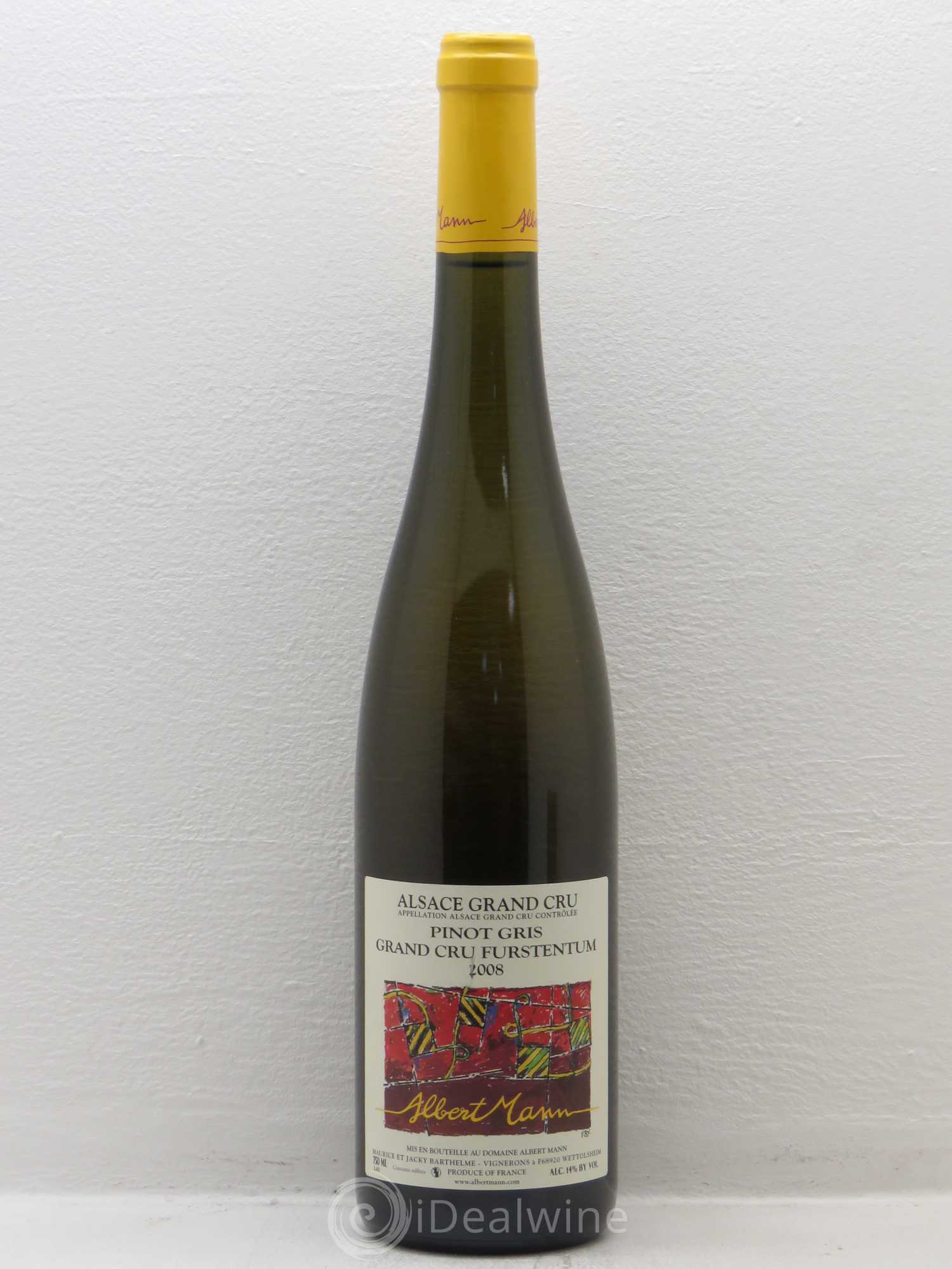 Pinot Gris Furstentum A. Mann grand Cru 2008 - Posten von 1 Flasche - 0
