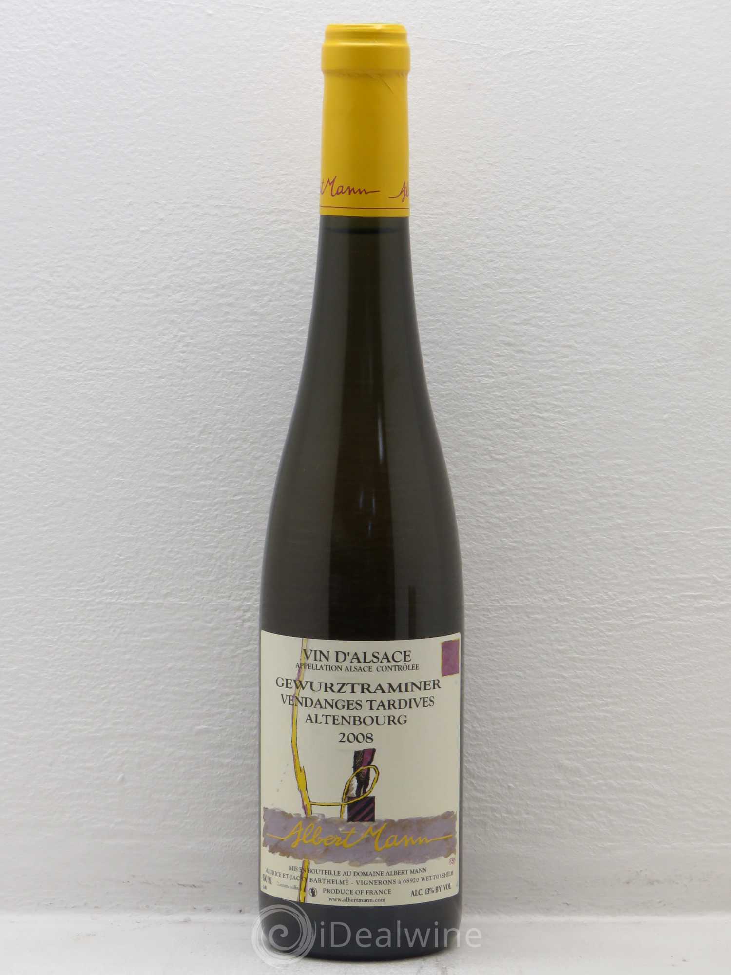 Gewurztraminer Altenbourg Vendanges Tardives A. Mann 50cl 2008 - Posten von 1 Flasche - 0