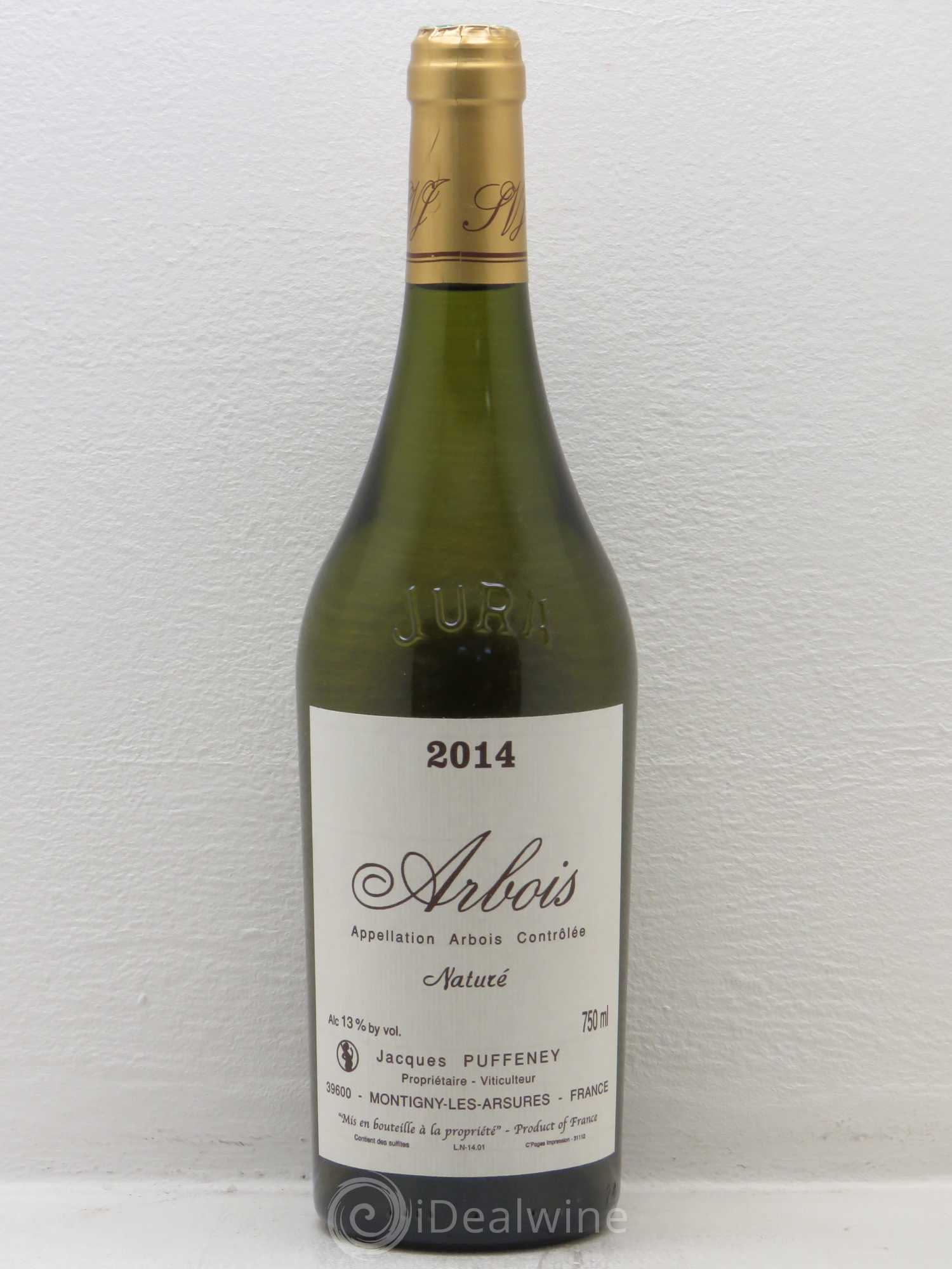 Arbois Naturé Puffeney (sans prix de reserve) 2014 - Posten von 1 Flasche - 0