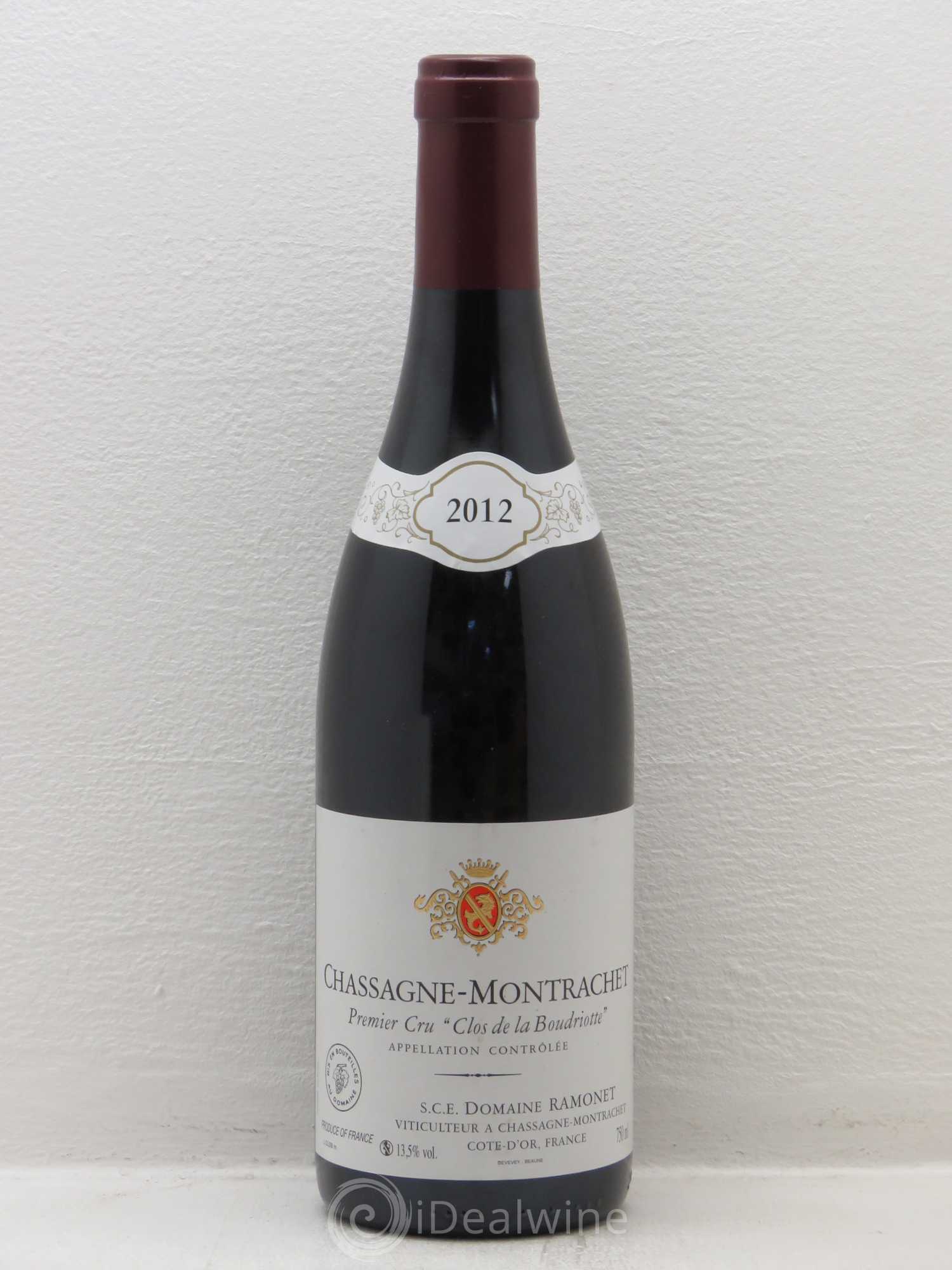 Chassagne-Montrachet 1er Cru Clos de la Boudriotte Ramonet (Domaine) 2012 - Lot de 1 bouteille - 0
