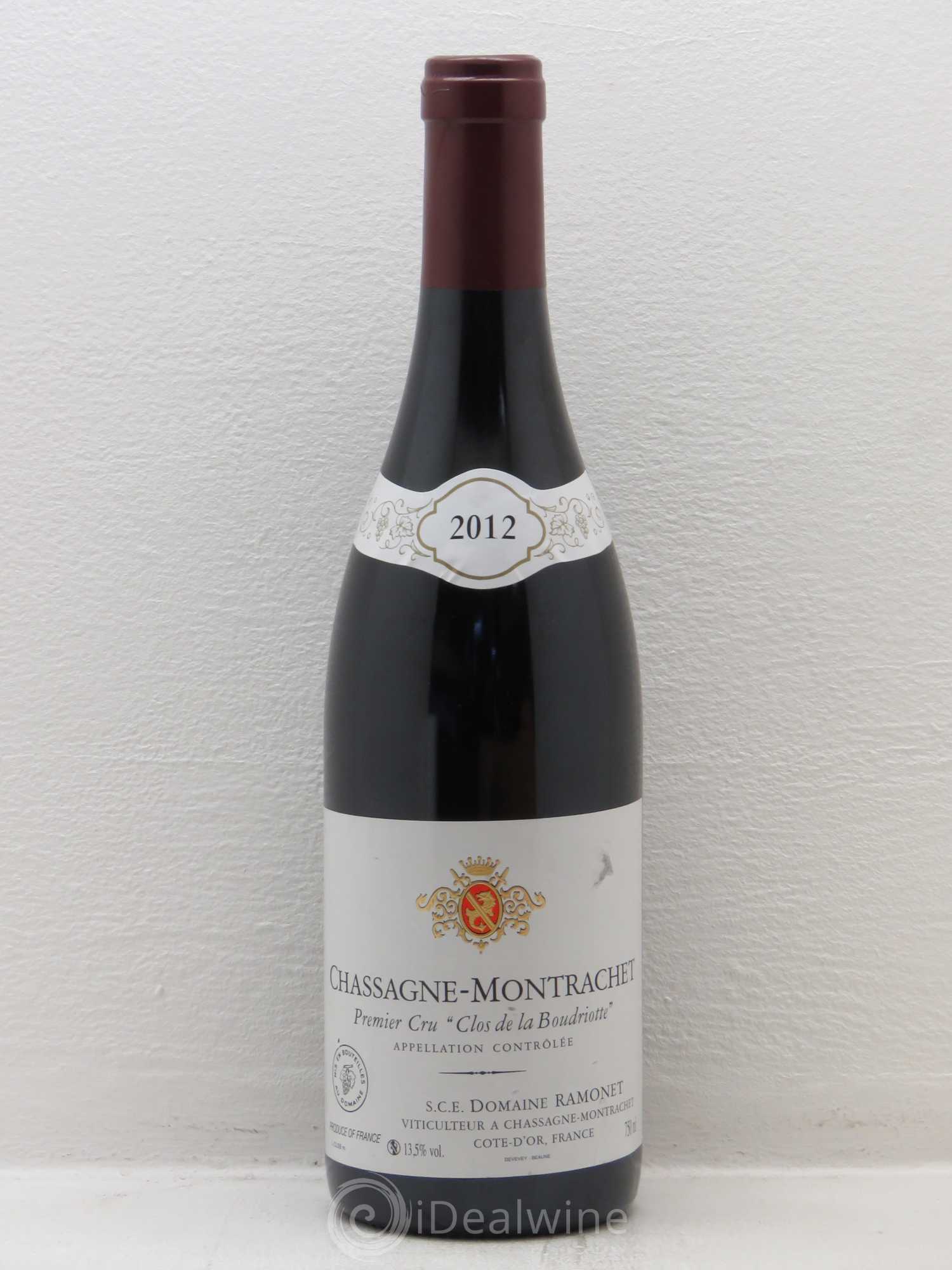 Chassagne-Montrachet 1er Cru Clos de la Boudriotte Ramonet (Domaine) 2012 - Lot de 1 bouteille - 0
