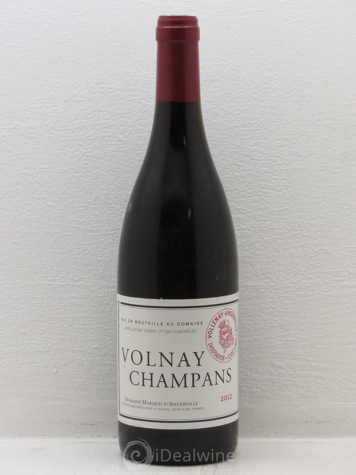 Volnay 1er Cru Champans Marquis d'Angerville (Domaine) 2012 - Lot de 1 bouteille - 0