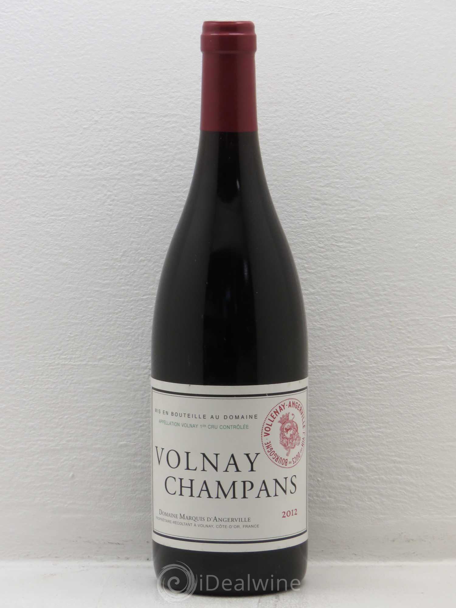 Volnay 1er Cru Champans Marquis d'Angerville (Domaine) 2012 - Lot de 1 bouteille - 0