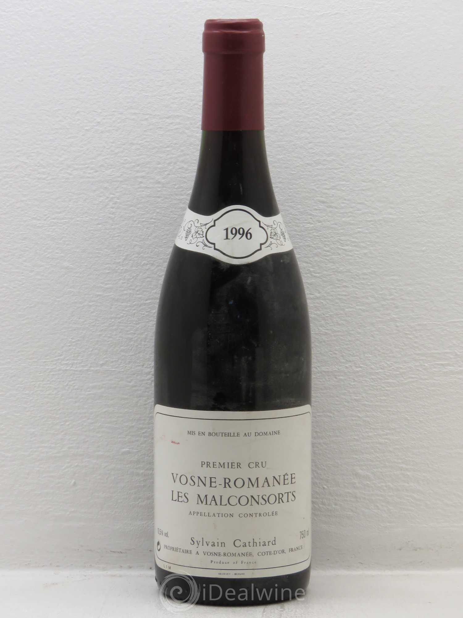Vosne-Romanée 1er Cru Aux Malconsorts Sylvain Cathiard & Fils 1996 - Lot de 1 bouteille - 0