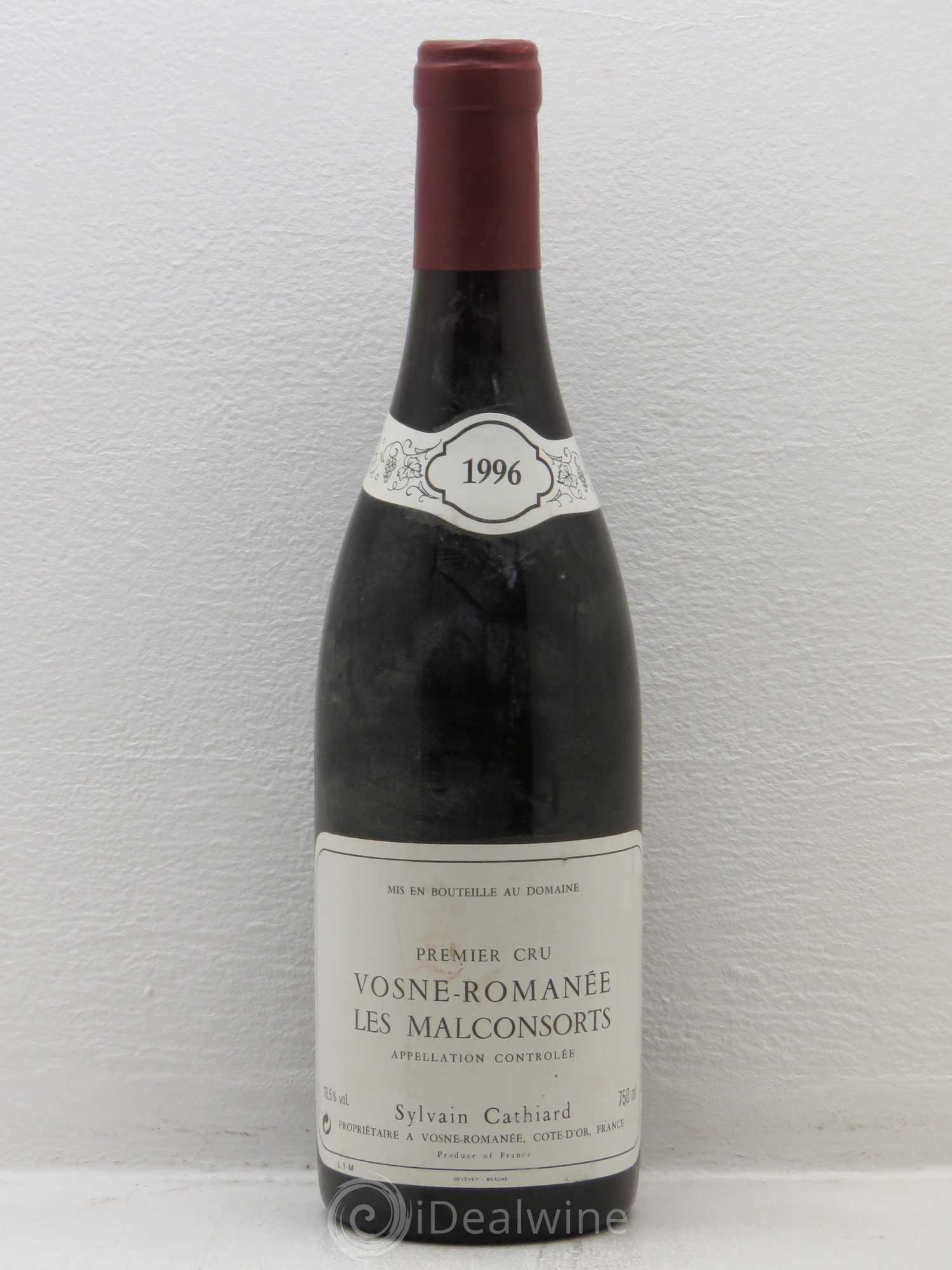 Vosne-Romanée 1er Cru Aux Malconsorts Sylvain Cathiard & Fils 1996 - Posten von 1 Flasche - 0