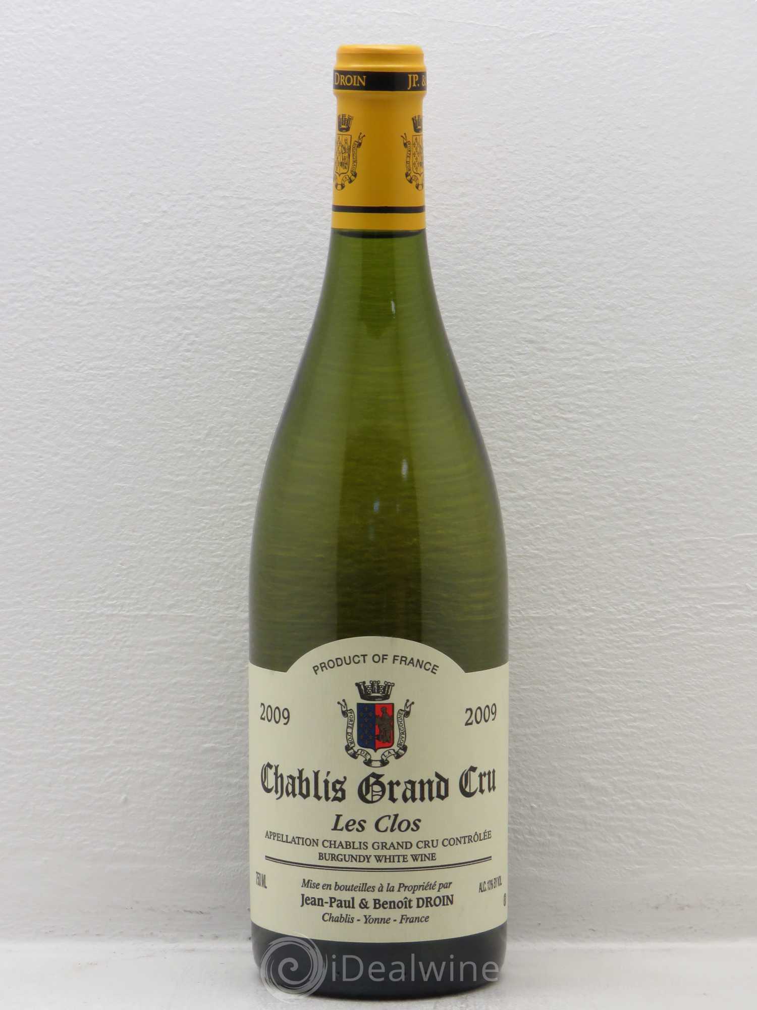 Chablis Grand Cru Les Clos Jean-Paul & Benoît Droin (Domaine) 2009 - Lot de 1 bouteille - 0