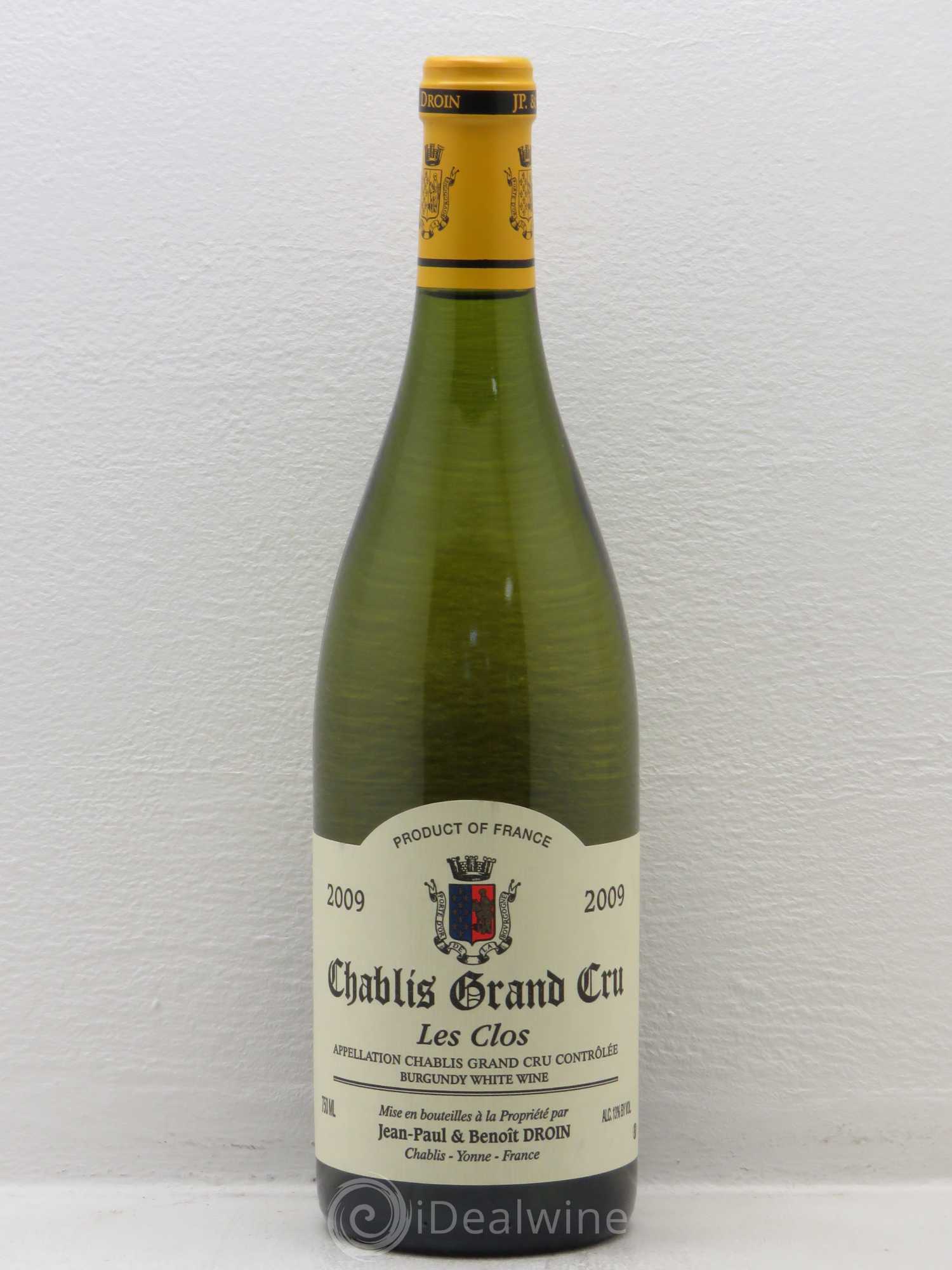 Chablis Grand Cru Les Clos Jean-Paul & Benoît Droin (Domaine) 2009 - Lot de 1 bouteille - 0