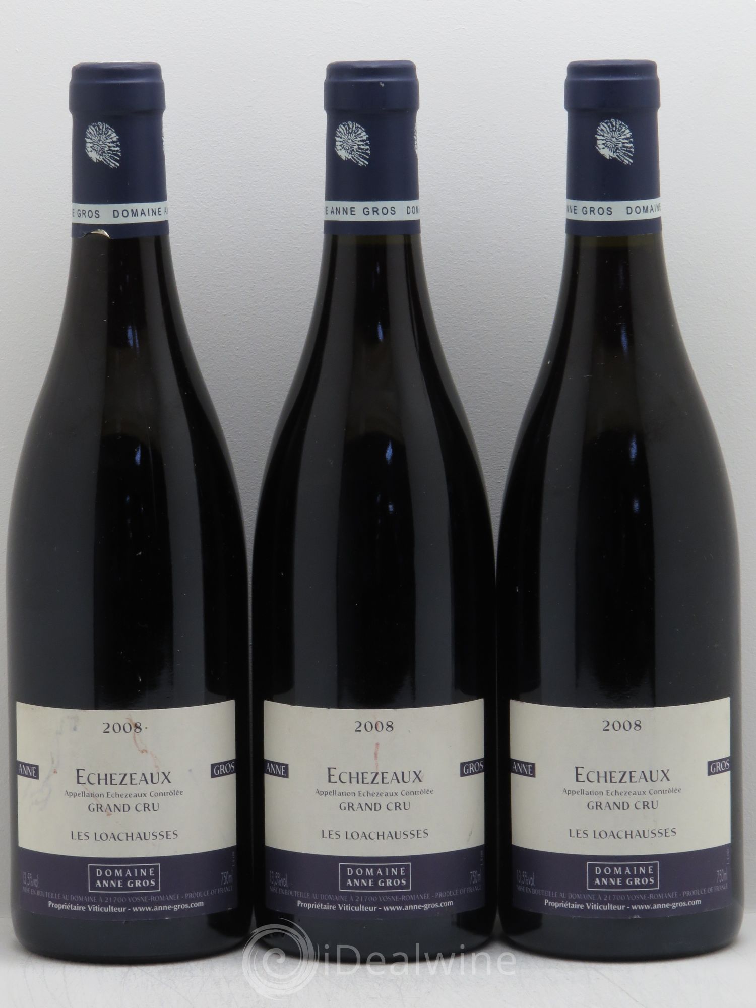 Echezeaux Grand Cru Les Loachausses Anne Gros 2008 - Lot de 3 bouteilles - 0