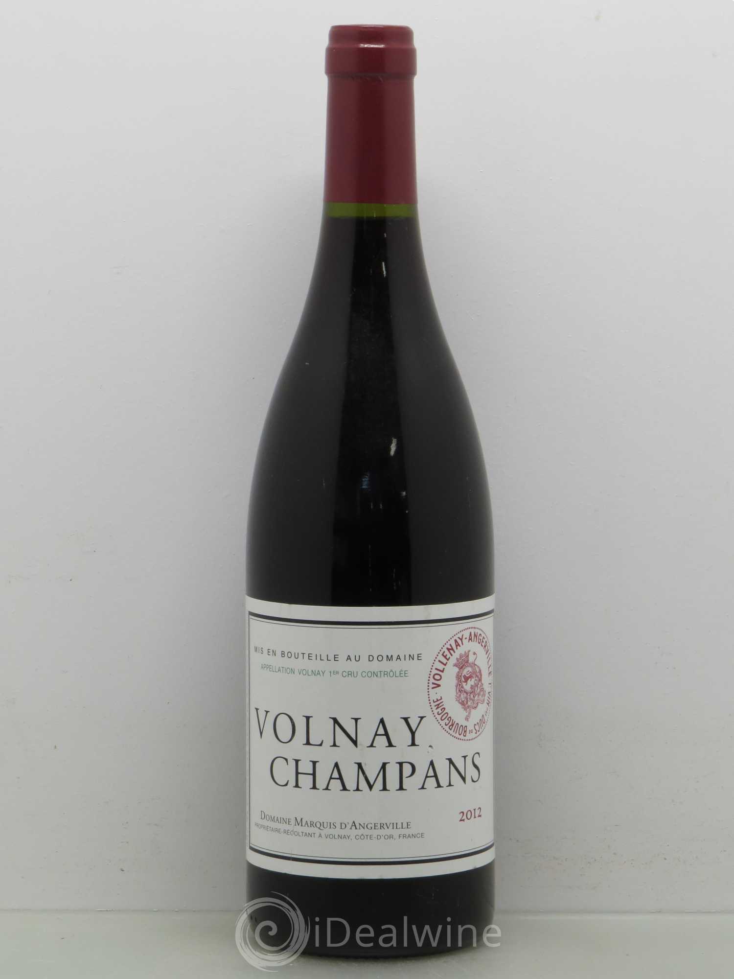 Volnay 1er Cru Champans Marquis d'Angerville (Domaine) 2012 - Lot de 1 bouteille - 0