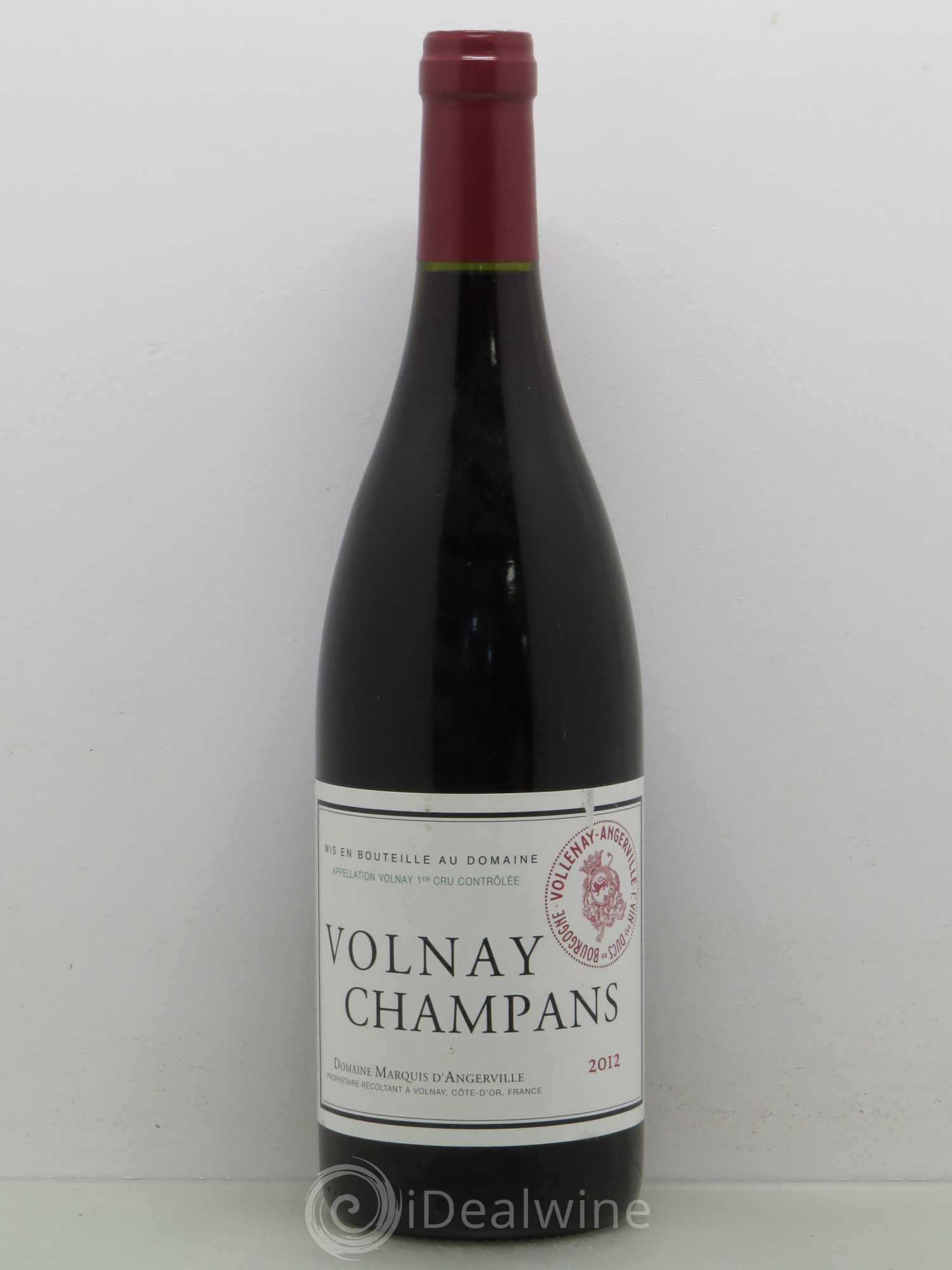 Volnay 1er Cru Champans Marquis d'Angerville (Domaine) 2012 - Lot de 1 bouteille - 0
