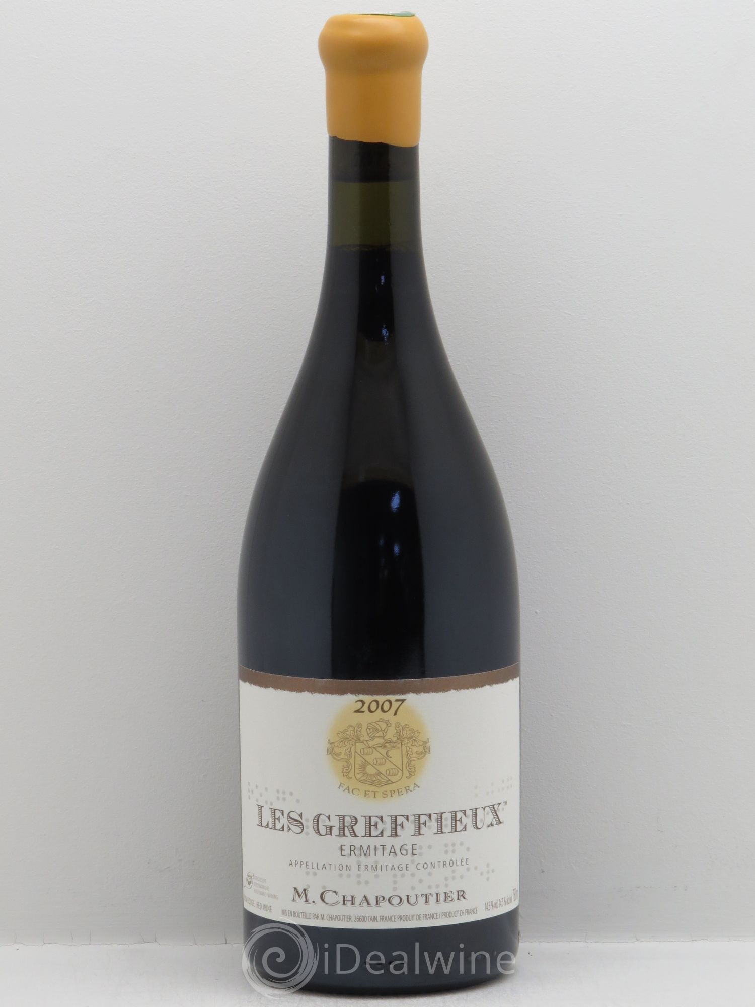 Hermitage Ermitage Les Greffieux Chapoutier 2007 - Lot de 1 bouteille - 0
