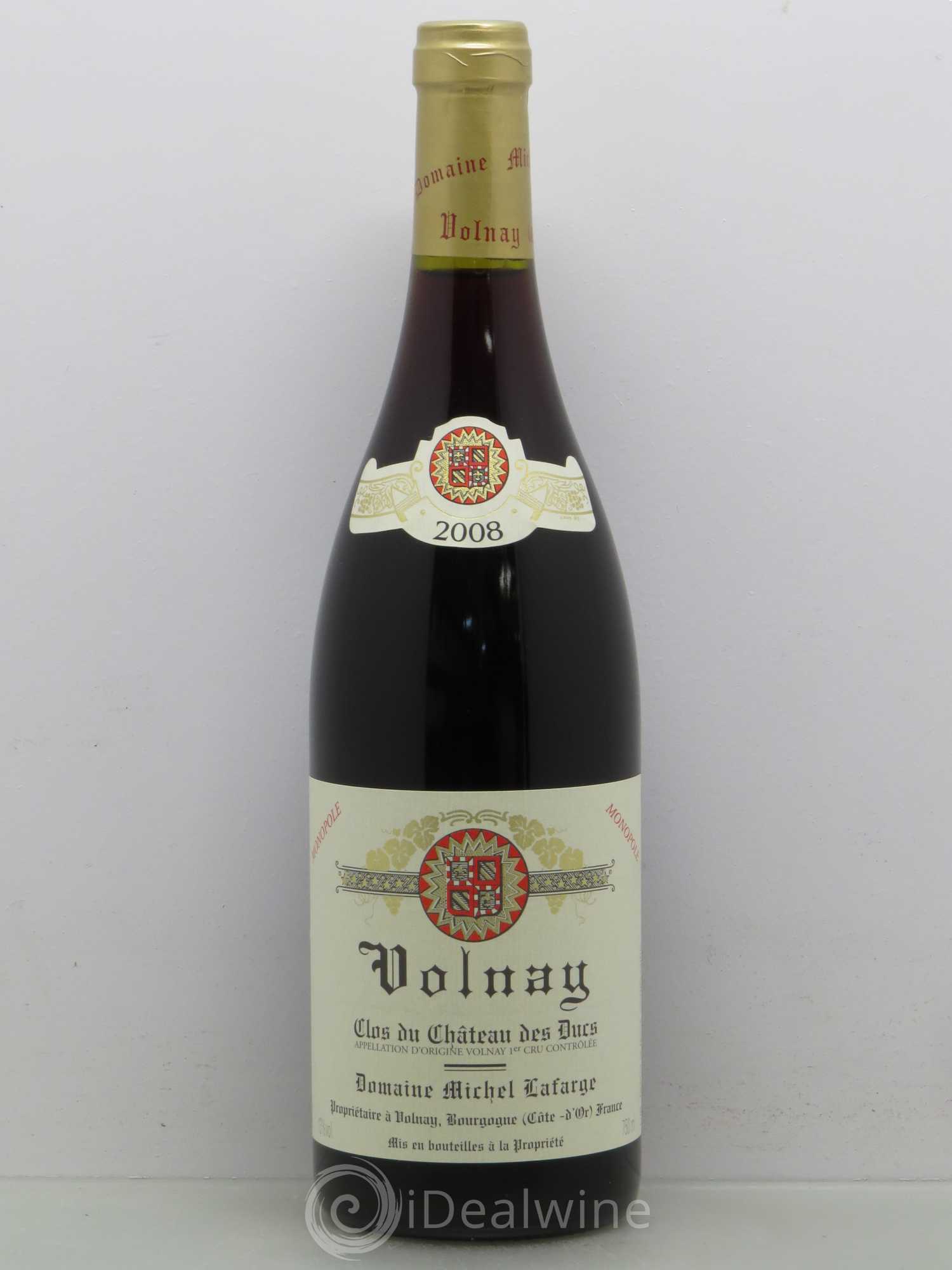 Volnay 1er Cru Clos du Château des Ducs Lafarge (Domaine) 2008 - Lot de 1 bouteille - 0