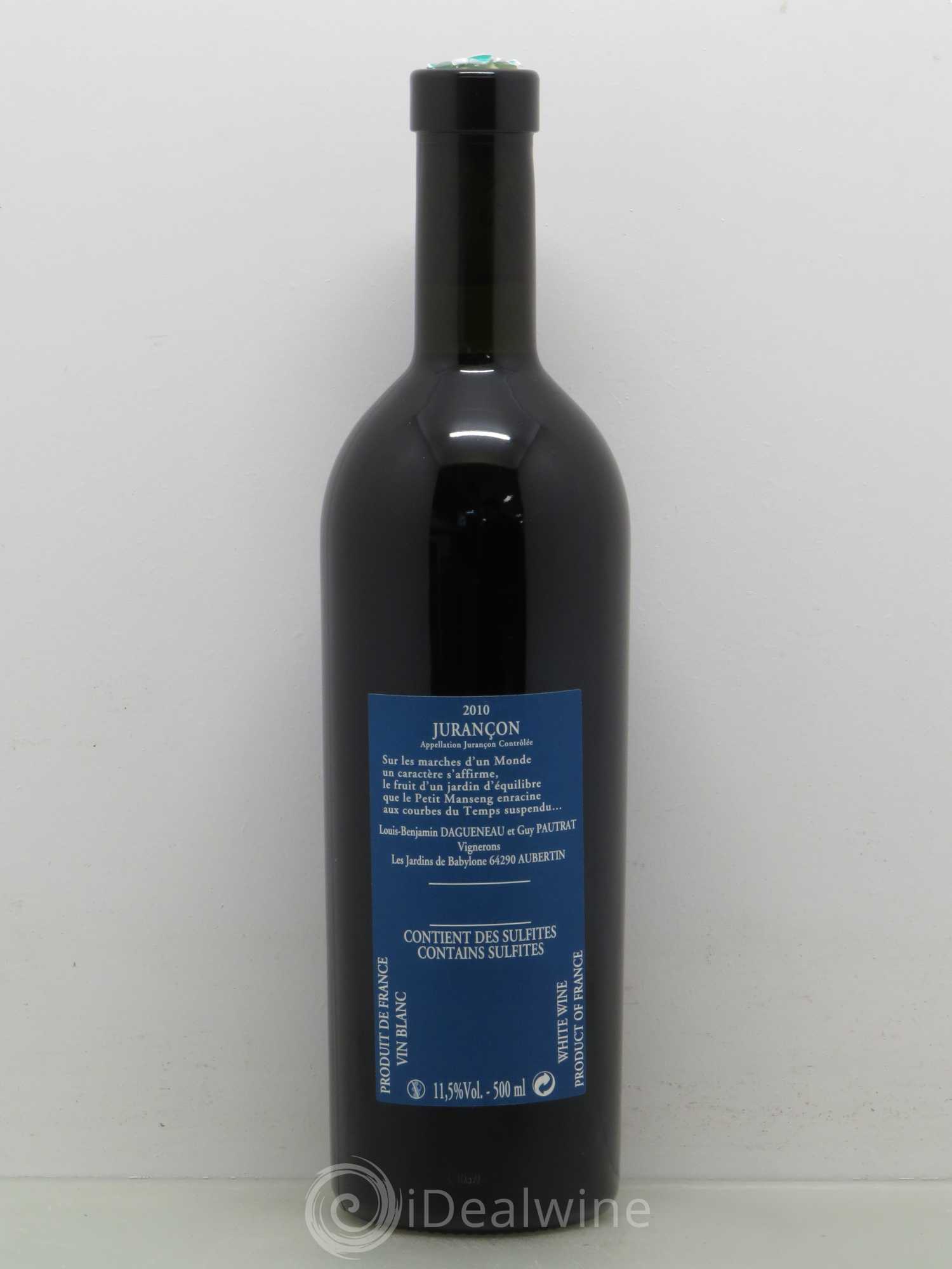 Vin de France (anciennement Jurançon) Jardins de Babylone Didier Dagueneau 50cl 2010 - Lotto di 1 bottiglia - 1