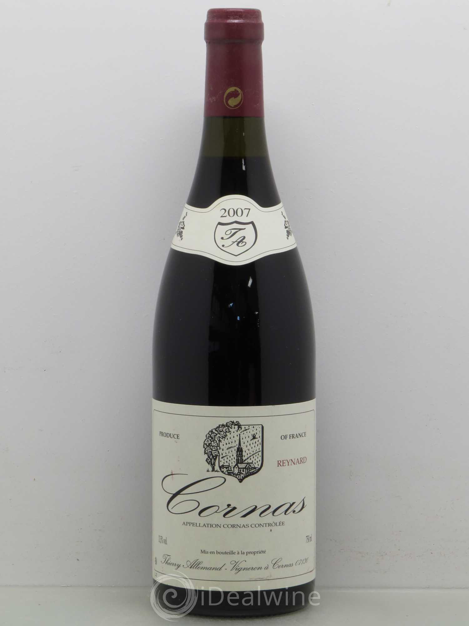 Cornas Reynard Thierry Allemand 2007 - Lot de 1 bouteille - 0