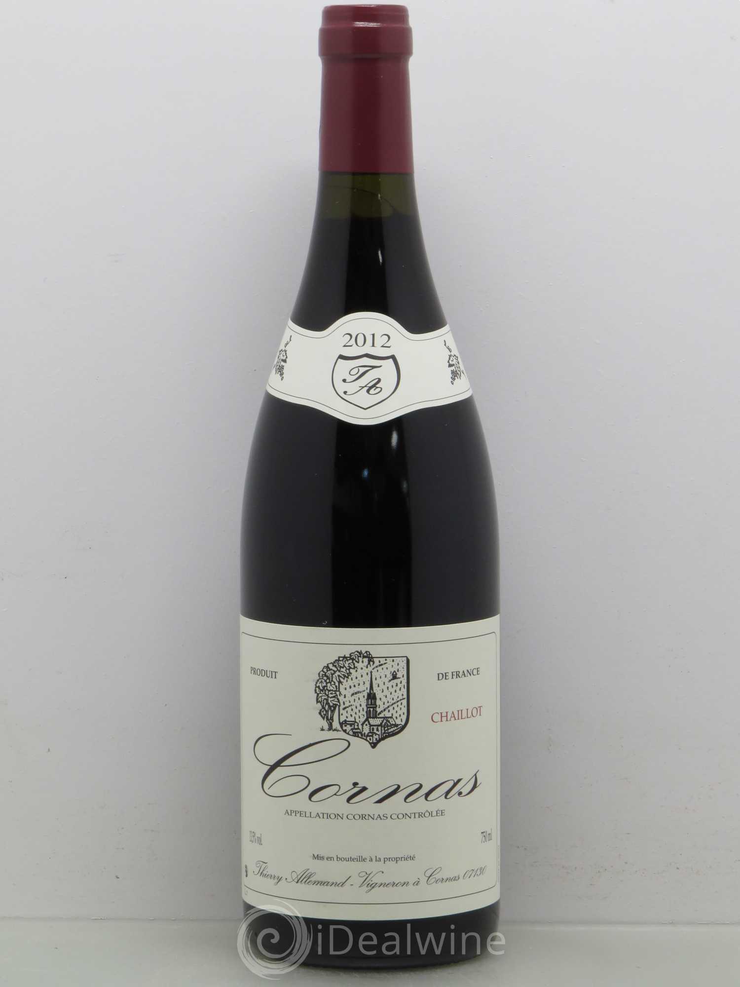 Cornas Chaillot Thierry Allemand 2012 - Lot de 1 bouteille - 0