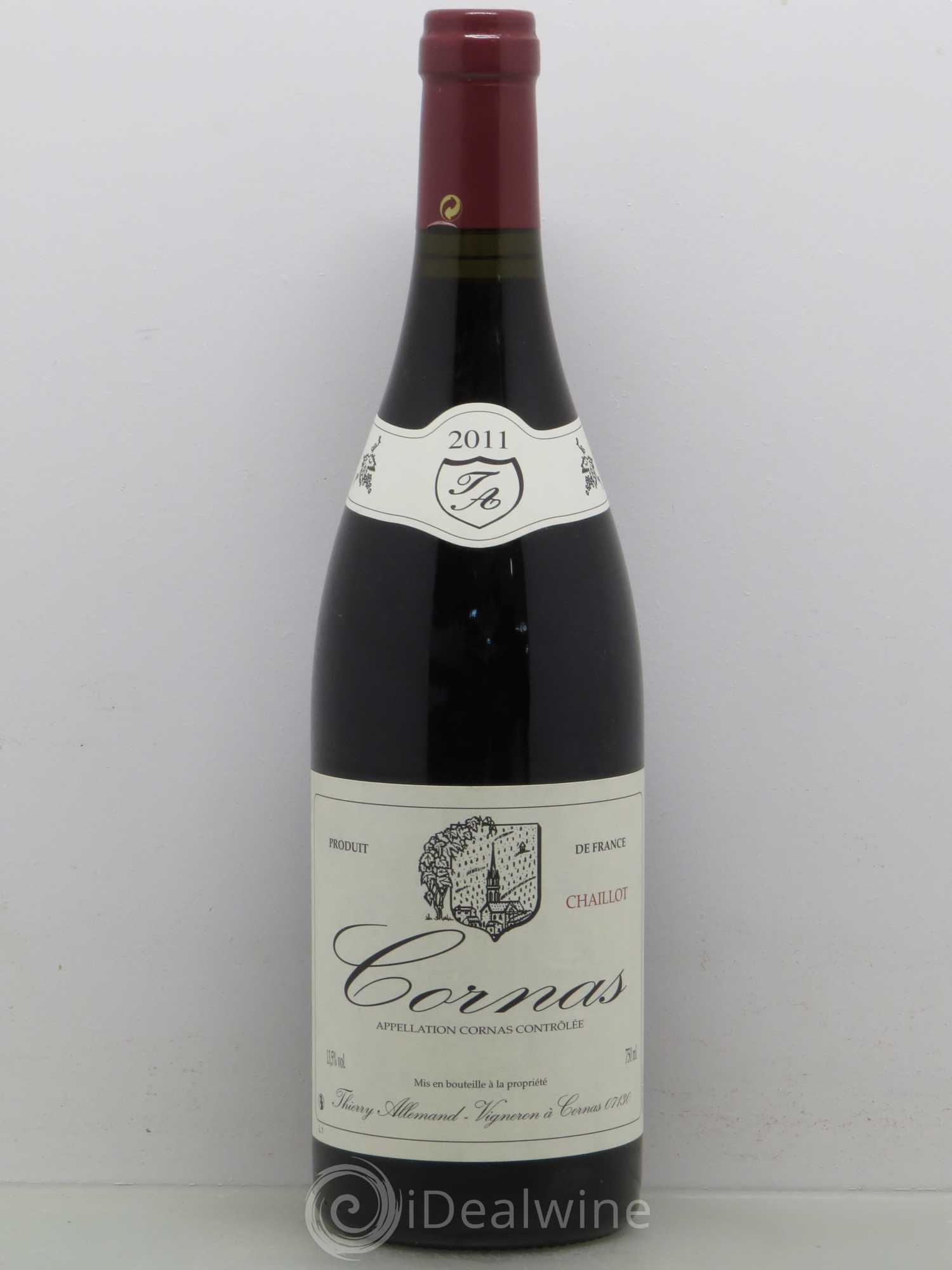 Cornas Chaillot Thierry Allemand 2011 - Lot de 1 bouteille - 0