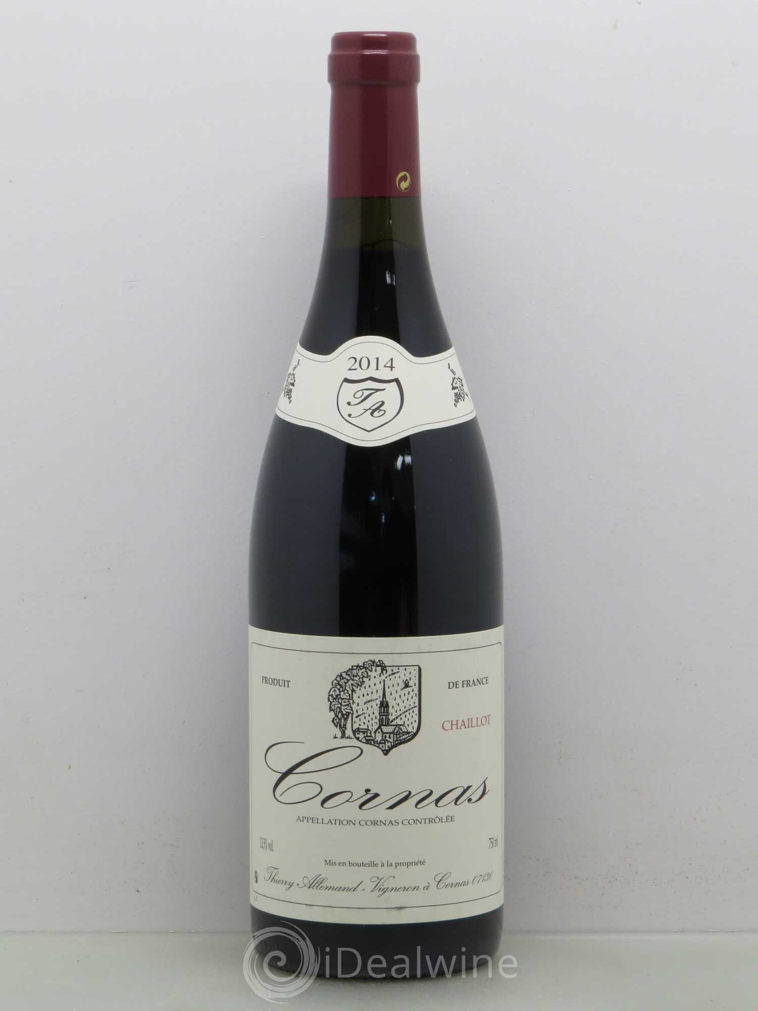 Cornas Chaillot Thierry Allemand 2014 - Lot de 1 bouteille - 0