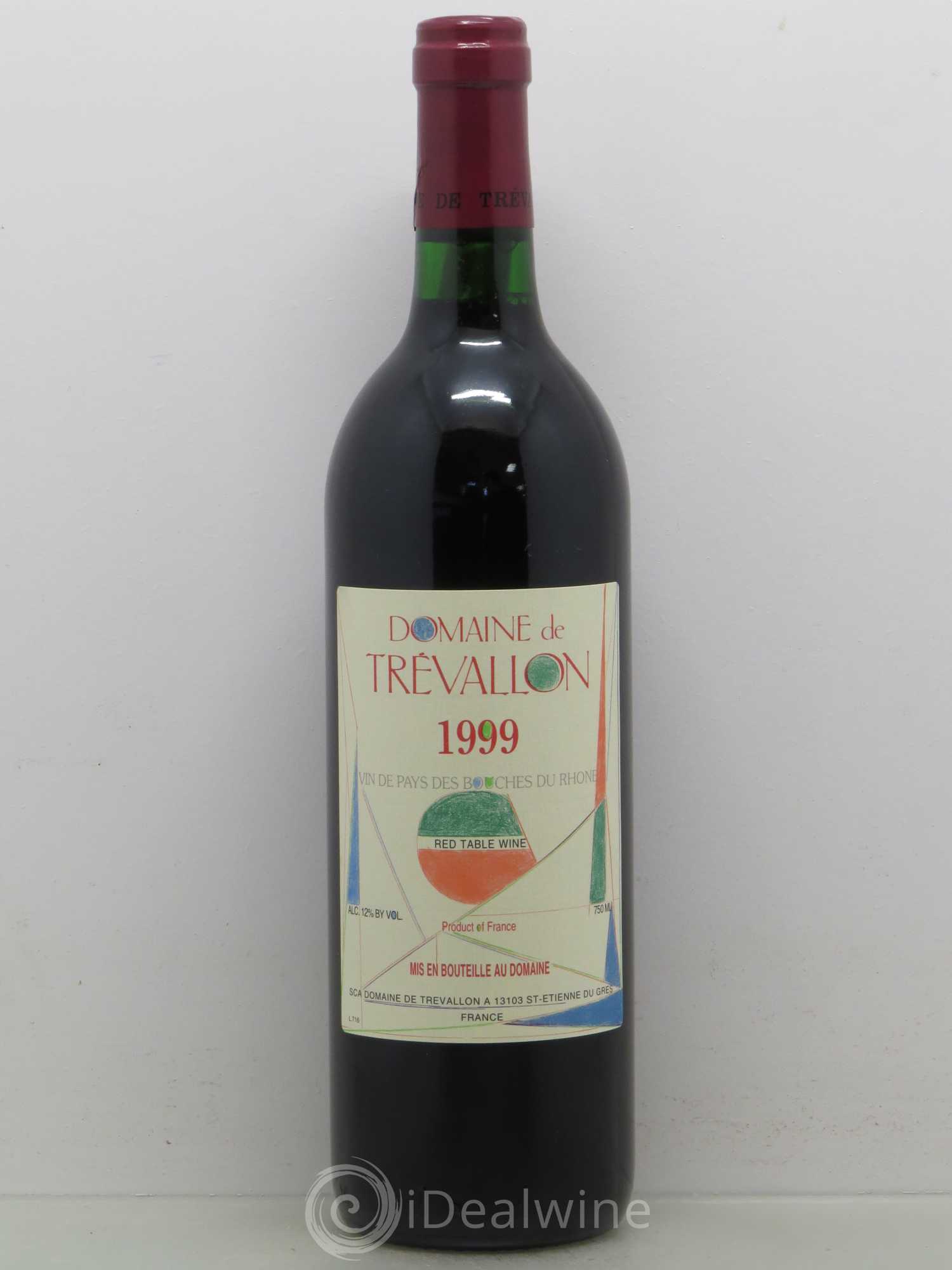 Coteaux d'Aix-en-Provence Trévallon (Domaine de) Eloi Dürrbach 1999 - Lot de 1 bouteille - 0